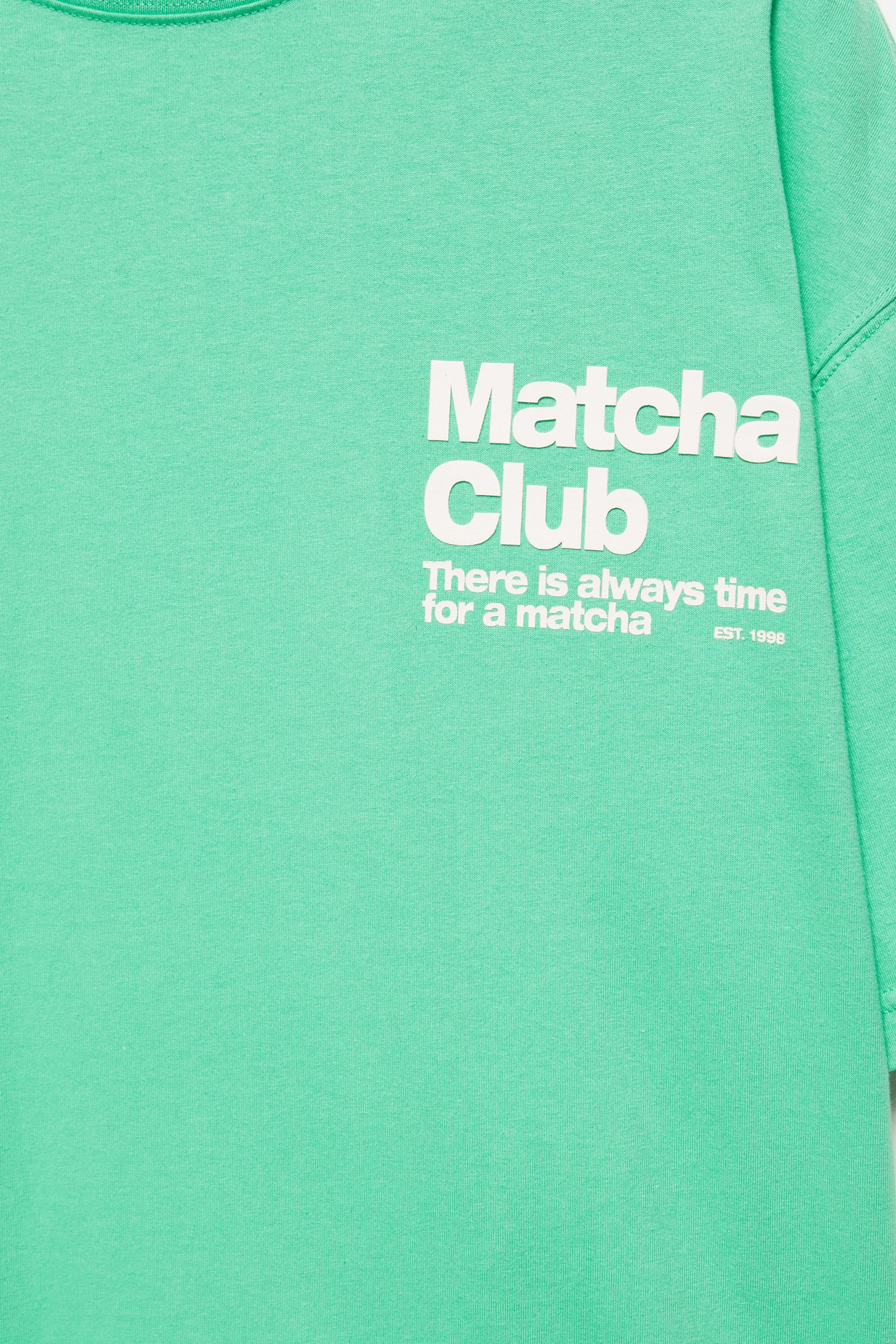 STWD Matcha Club graphic T-shirt — Green