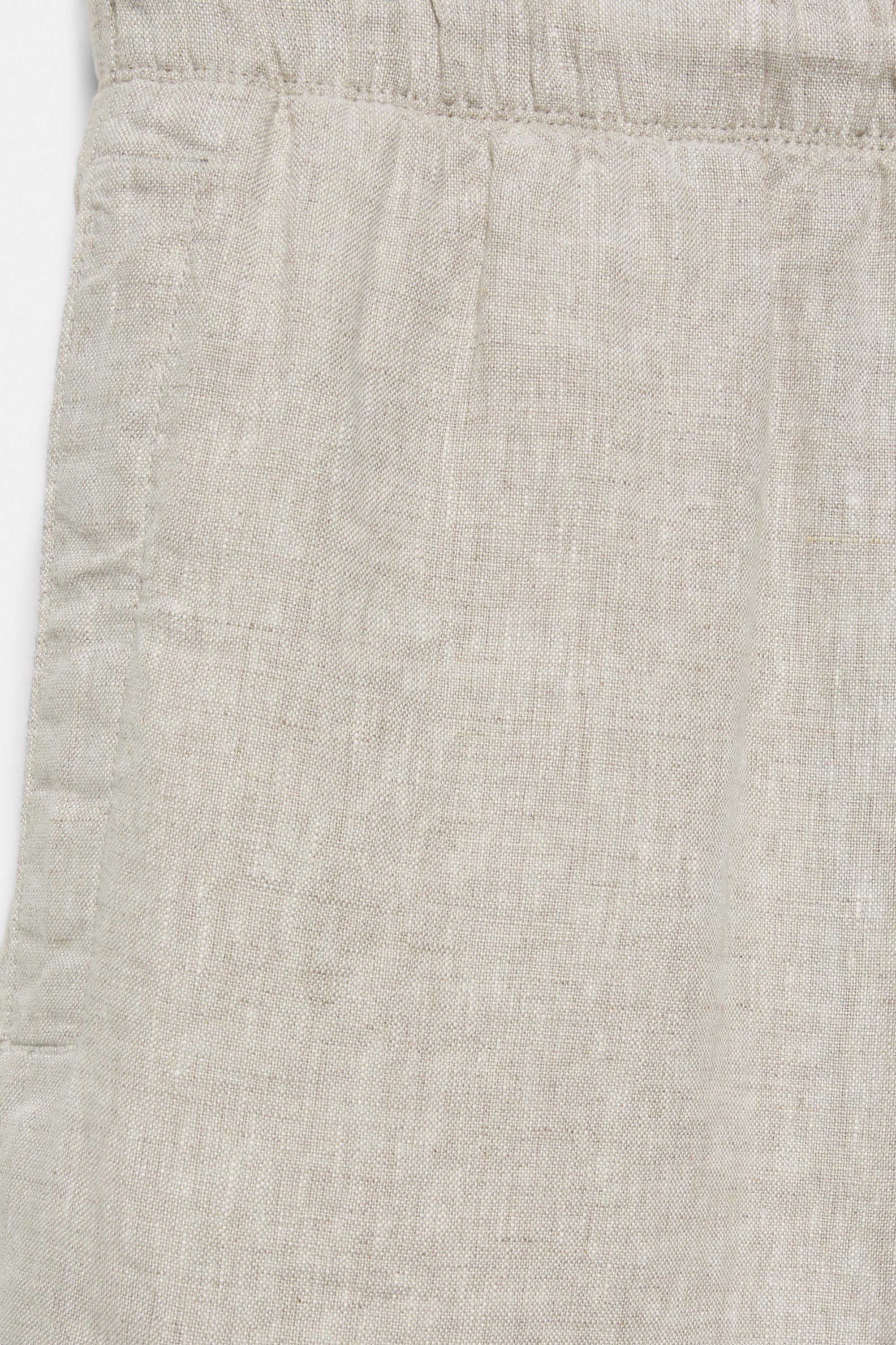 100% linen Bermuda sweat shorts — Beige