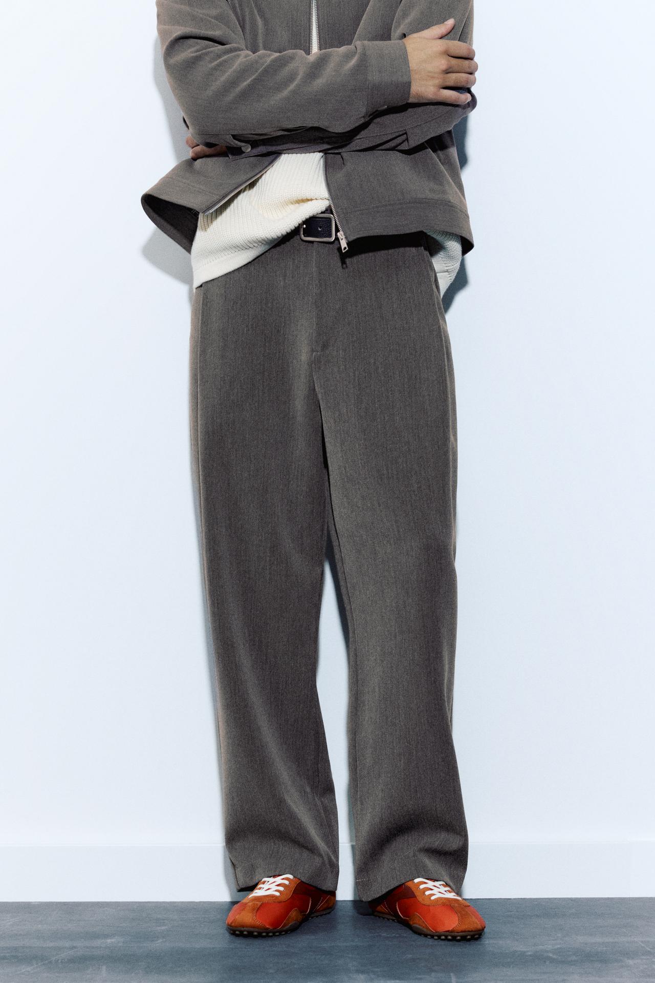 Straight tailored fit trousers — Anthracite grey