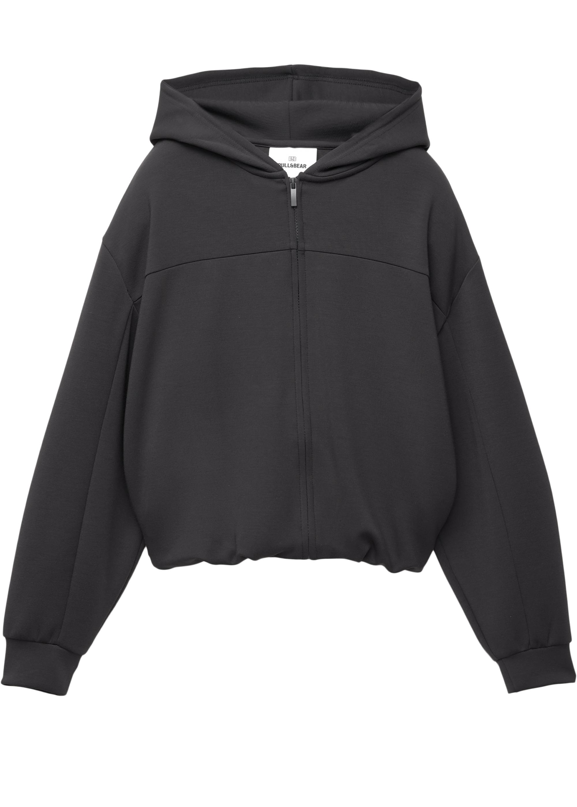 Soft touch hooded sweatshirt — Black