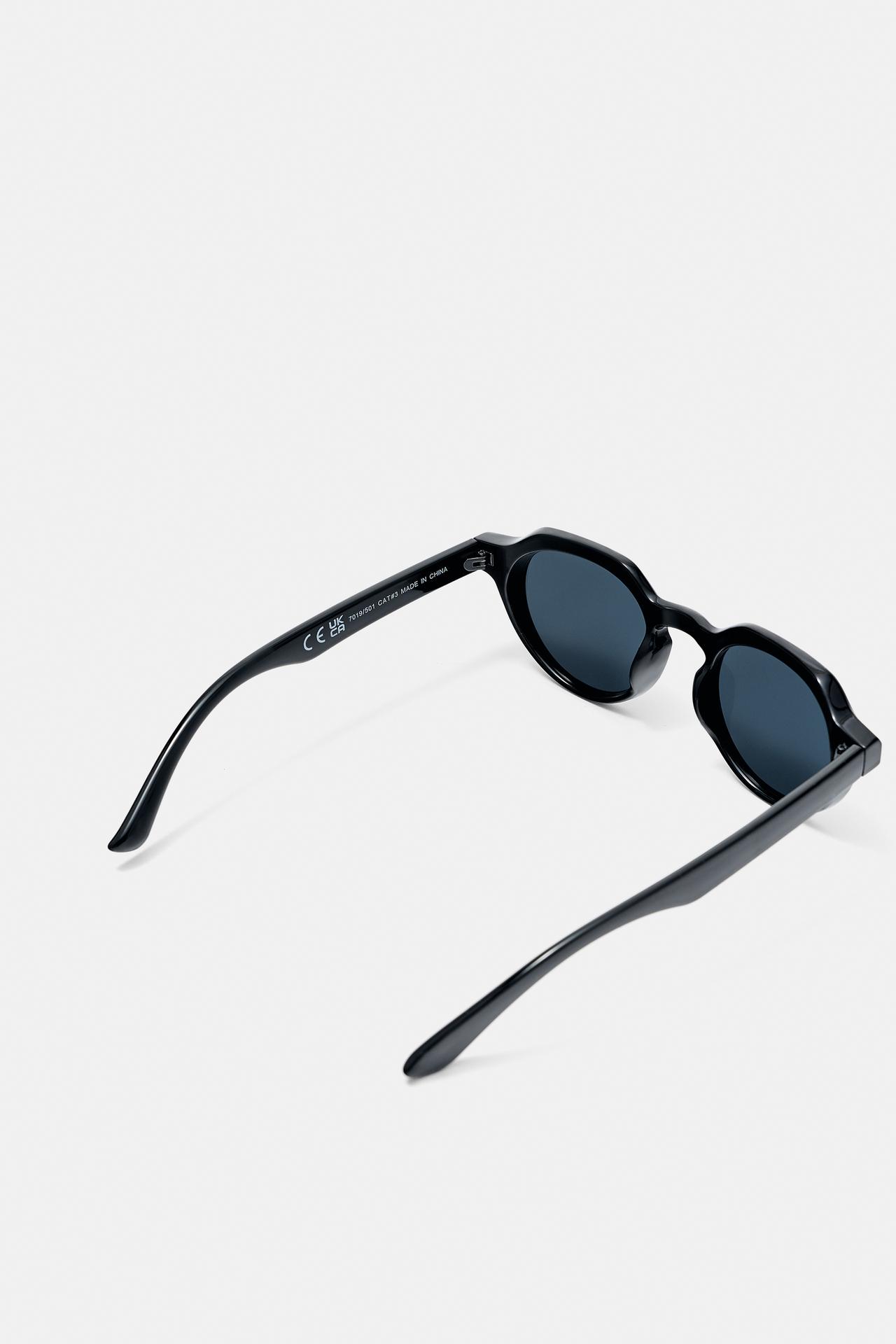 Tortoiseshell effect sunglasses — Black