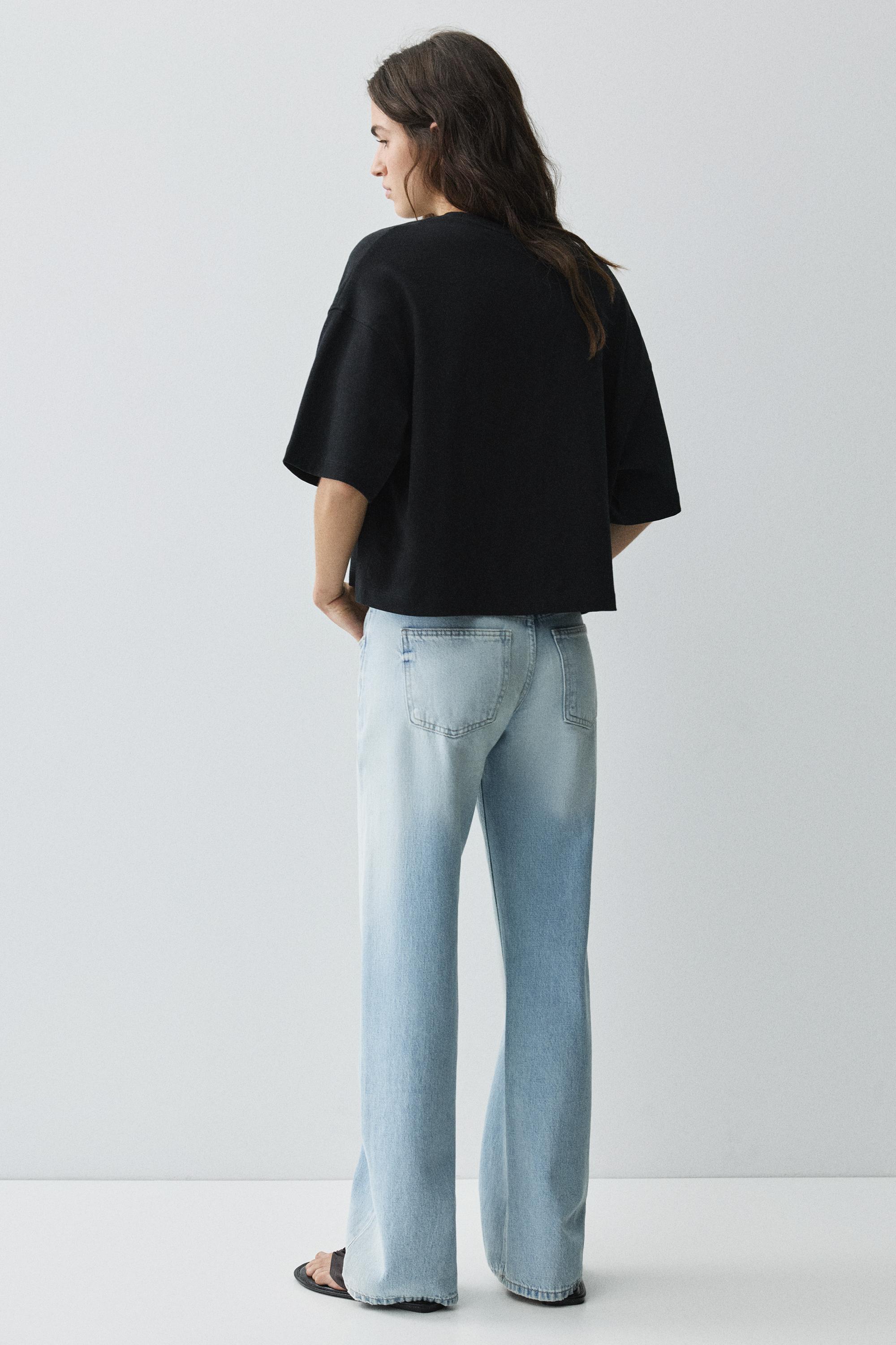 Boxy fit short sleeve T-shirt — Black