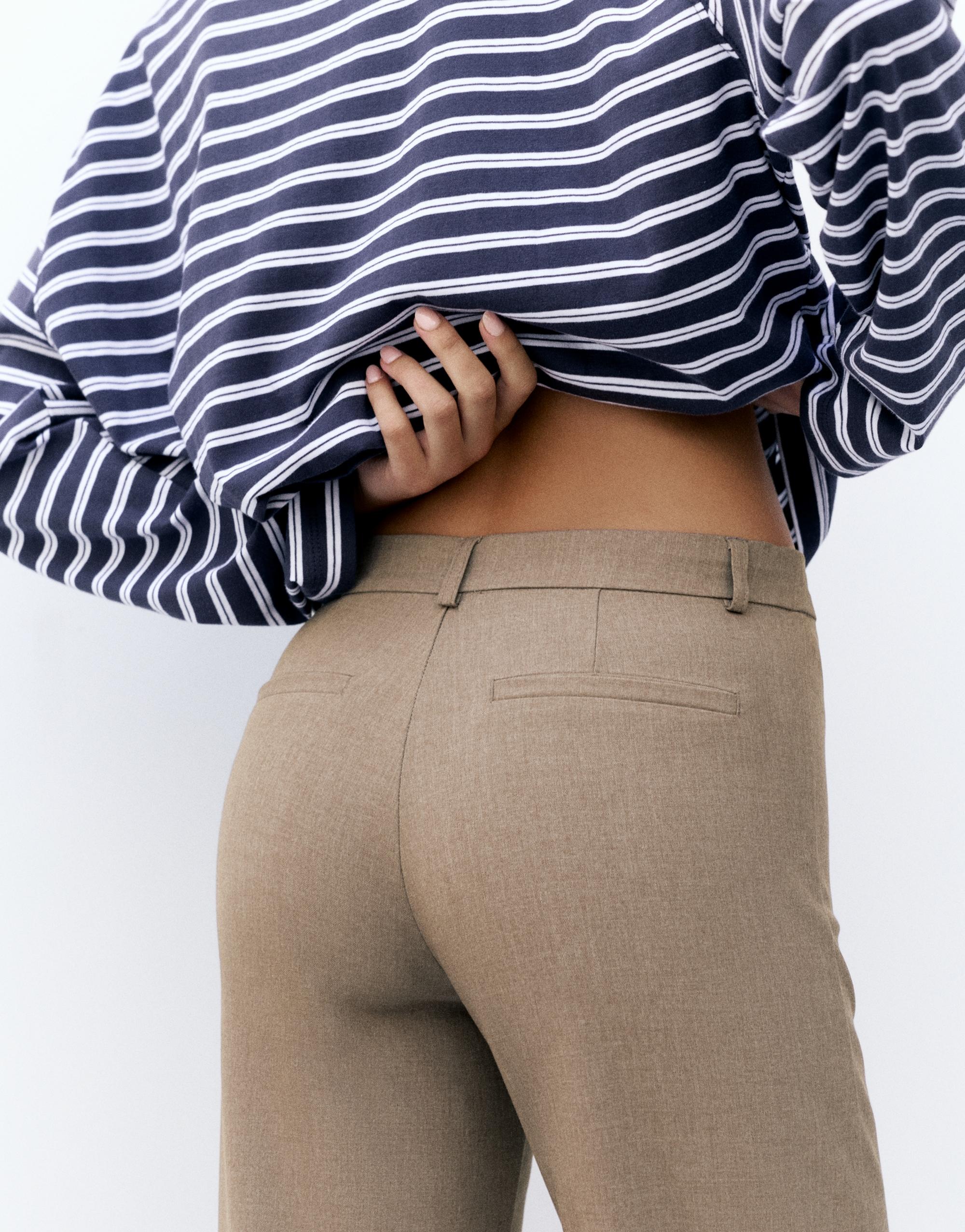 Straight-leg smart trousers — Mole brown