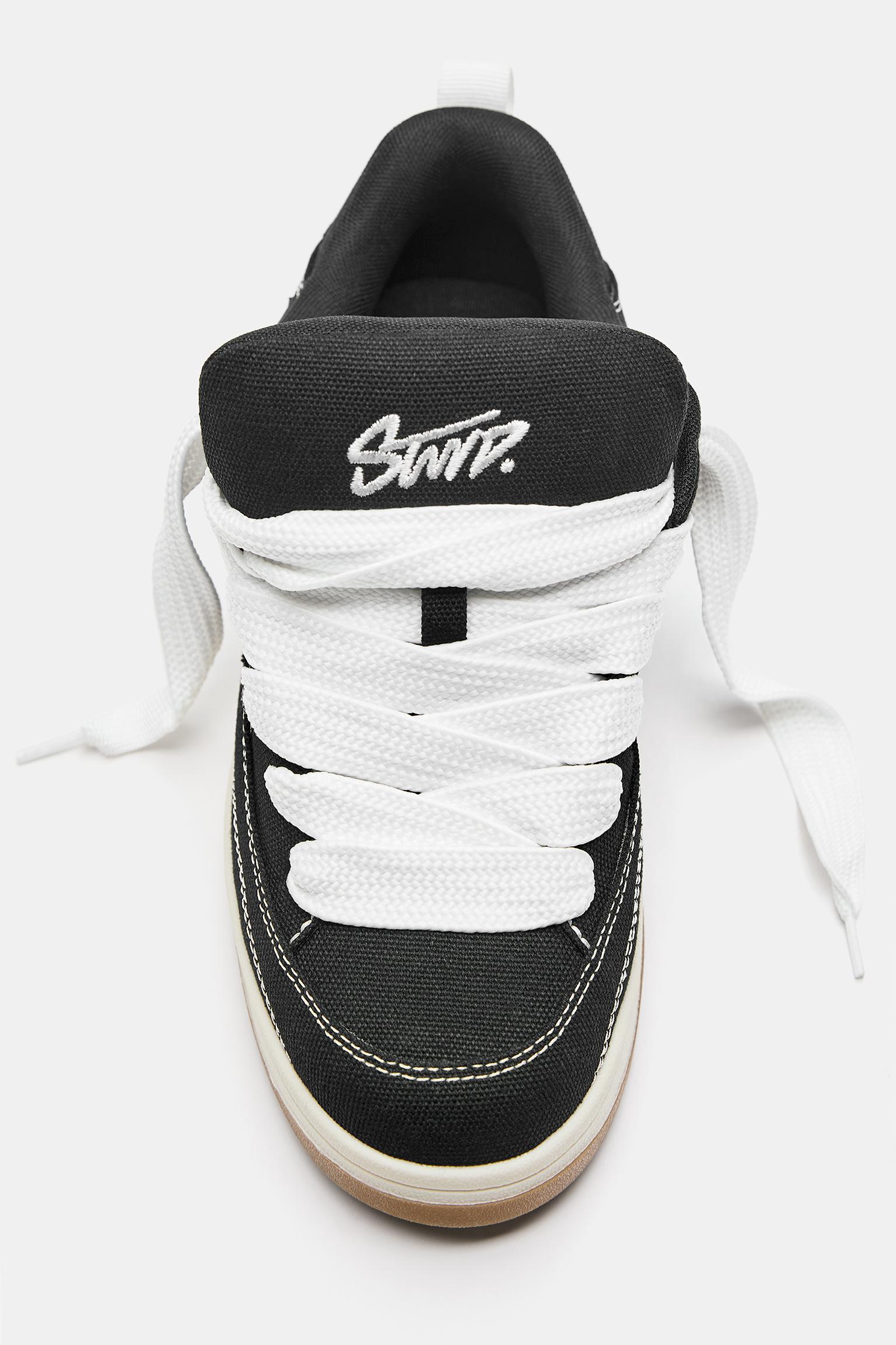 STWD skate trainers with stitching — Black