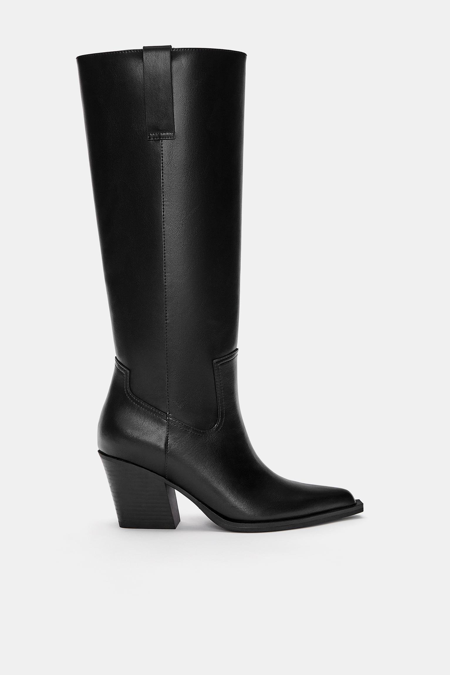 Hohe Cowboylook-Absatzstiefel