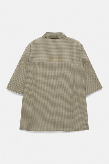 Short sleeve check shirt — White/Grey 7