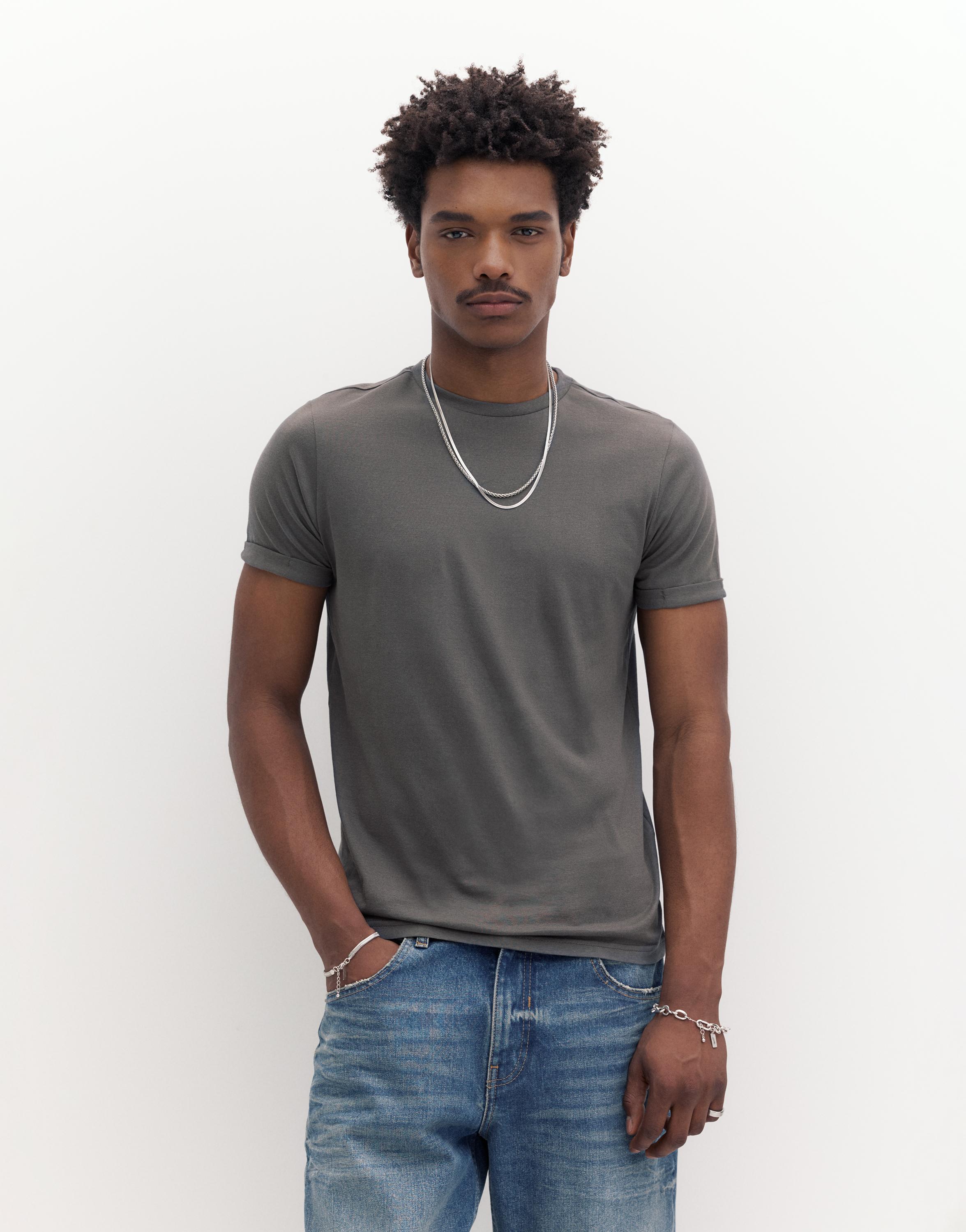 Muscle fit T-shirt — Dark grey