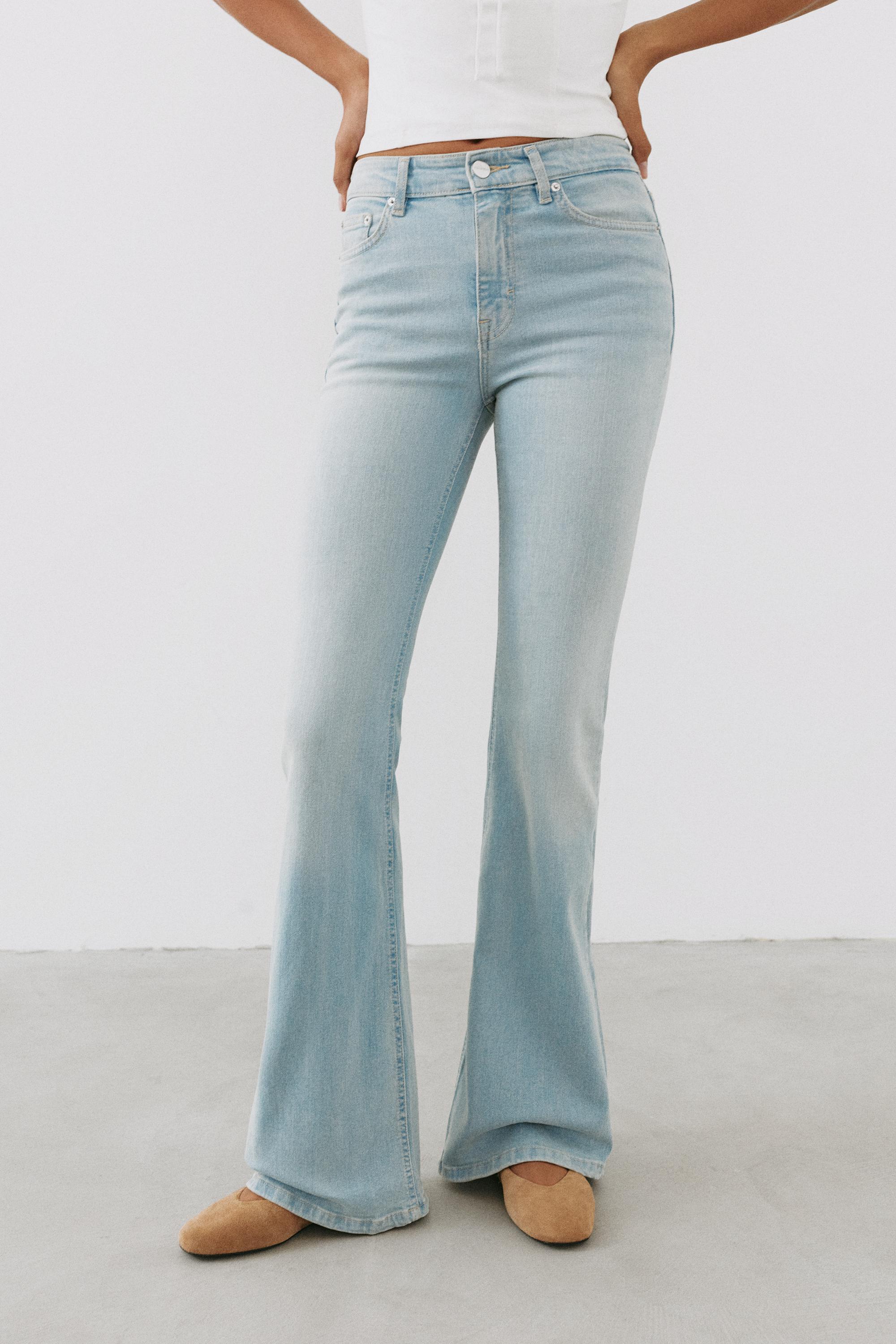 Skinny flared jeans — Sky blue