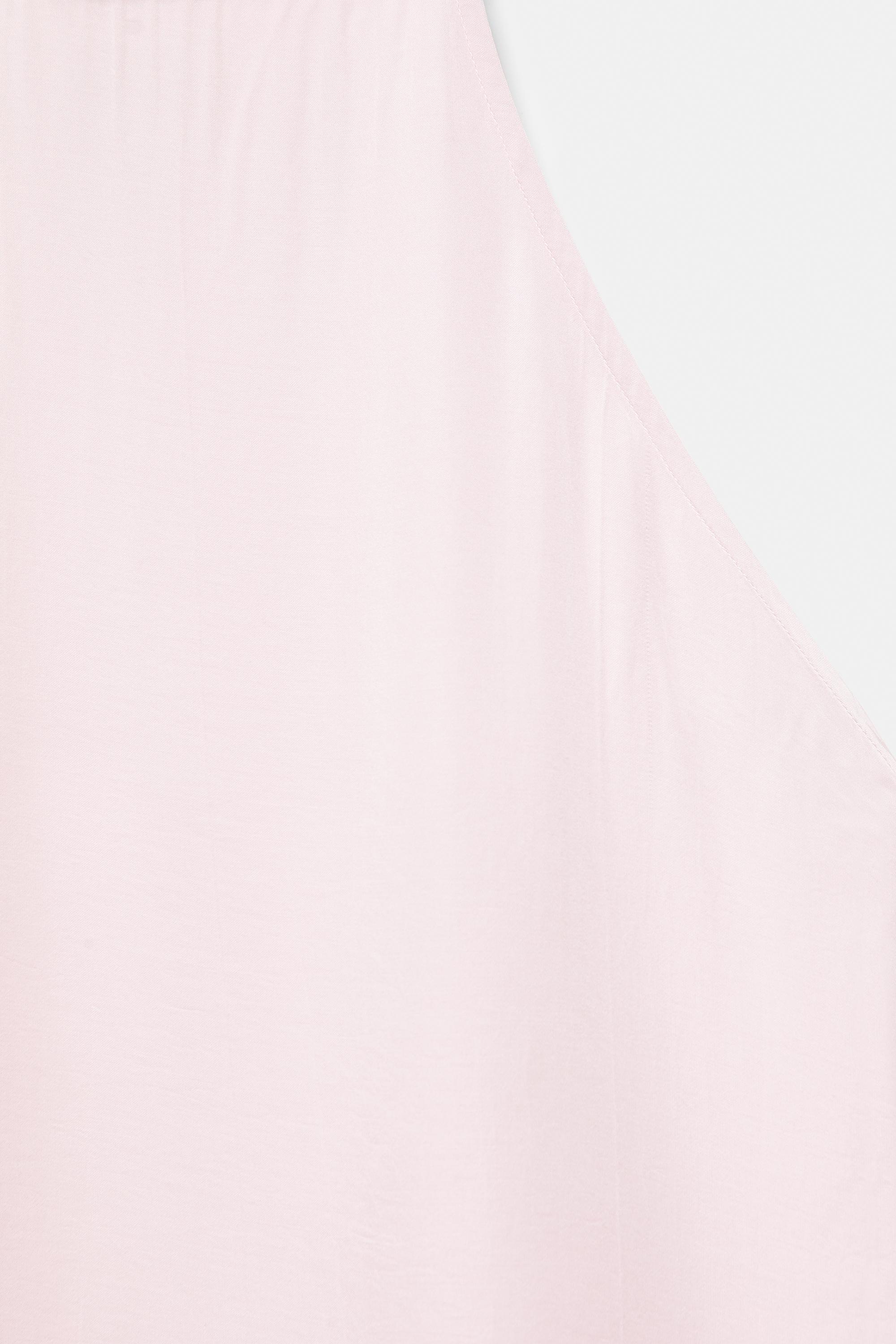 Short satin halter dress — Pastel pink