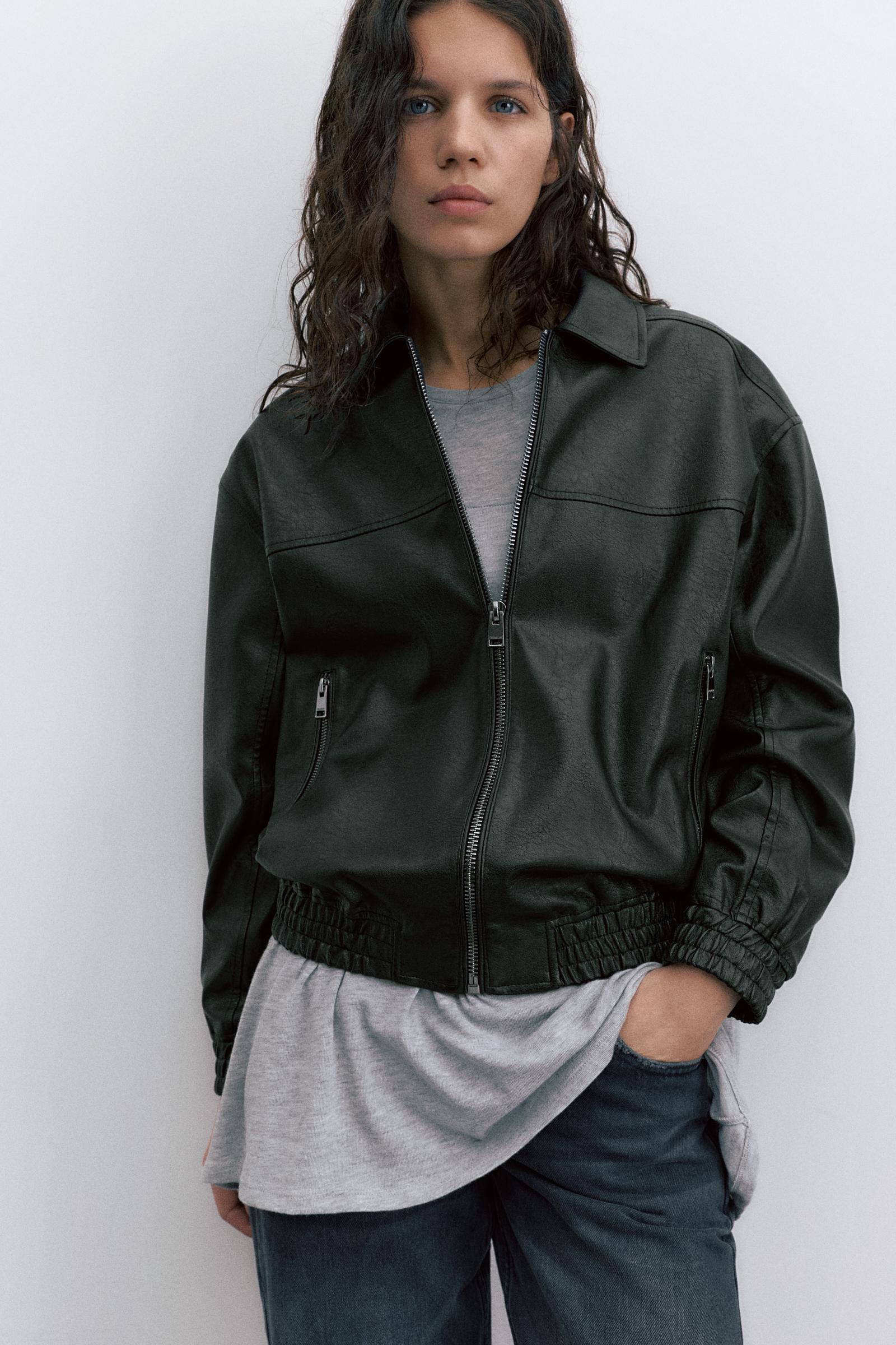 Suni Deri Baba Kesim Ceket - Görsel 13