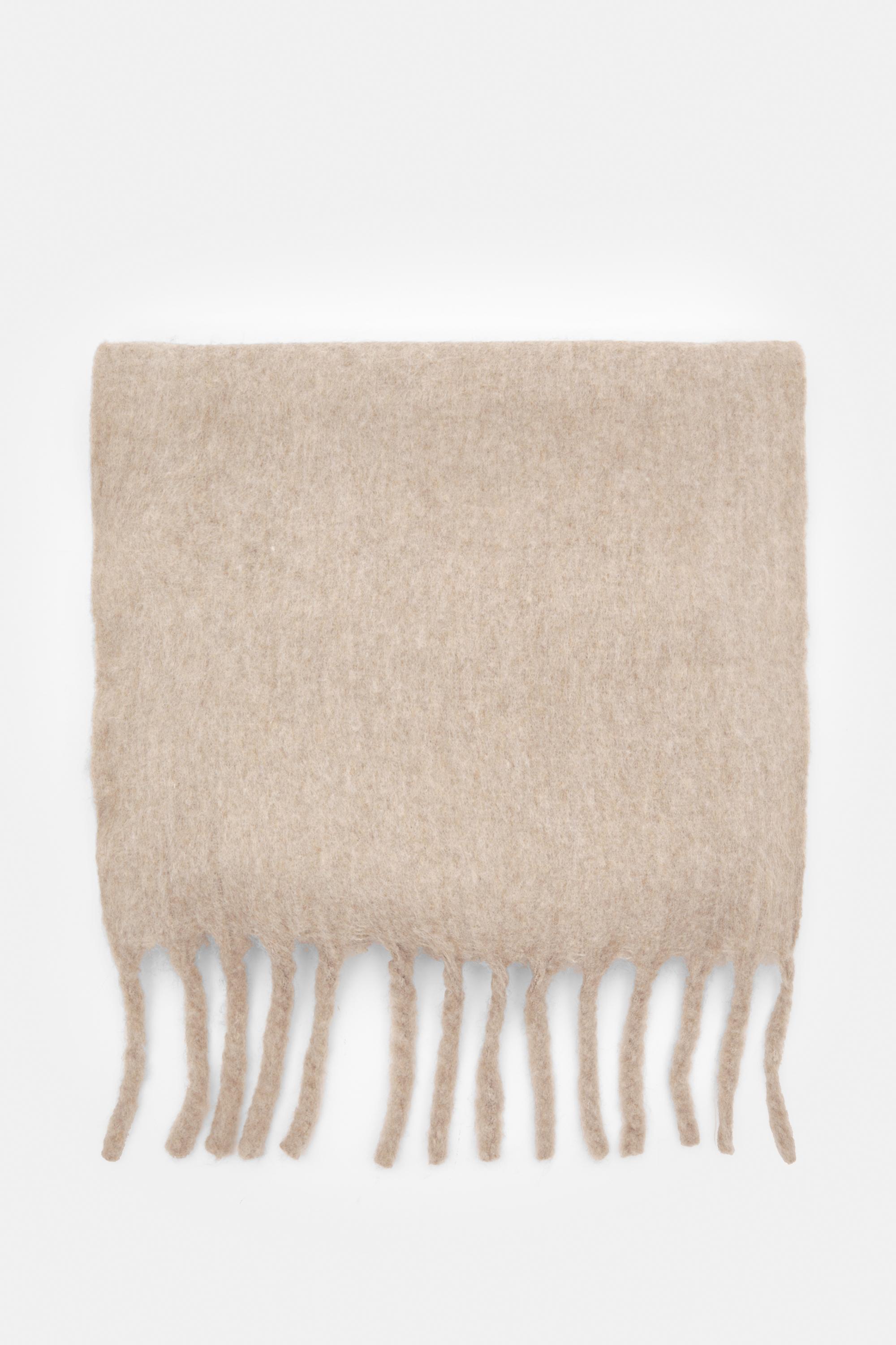 Maxi mohair-effect scarf — Sand