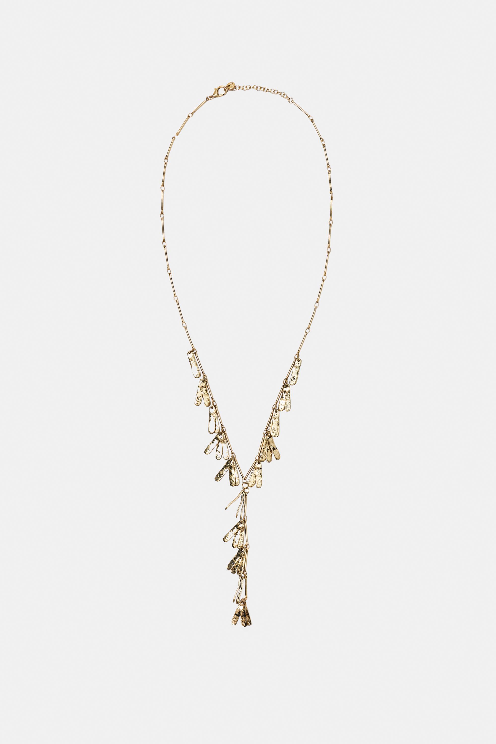 Long cascading necklace — Gold