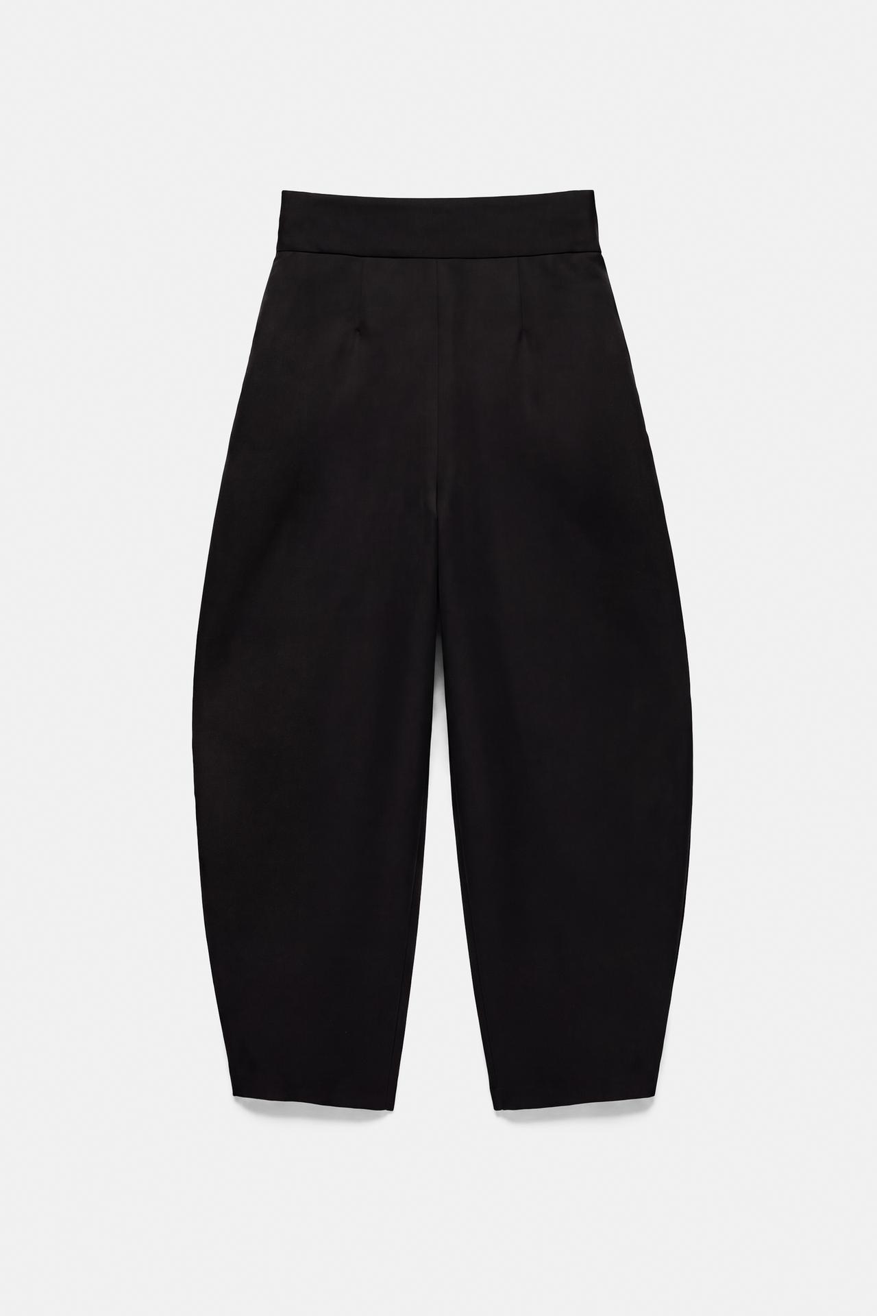 Balloon fit darted trousers — Black
