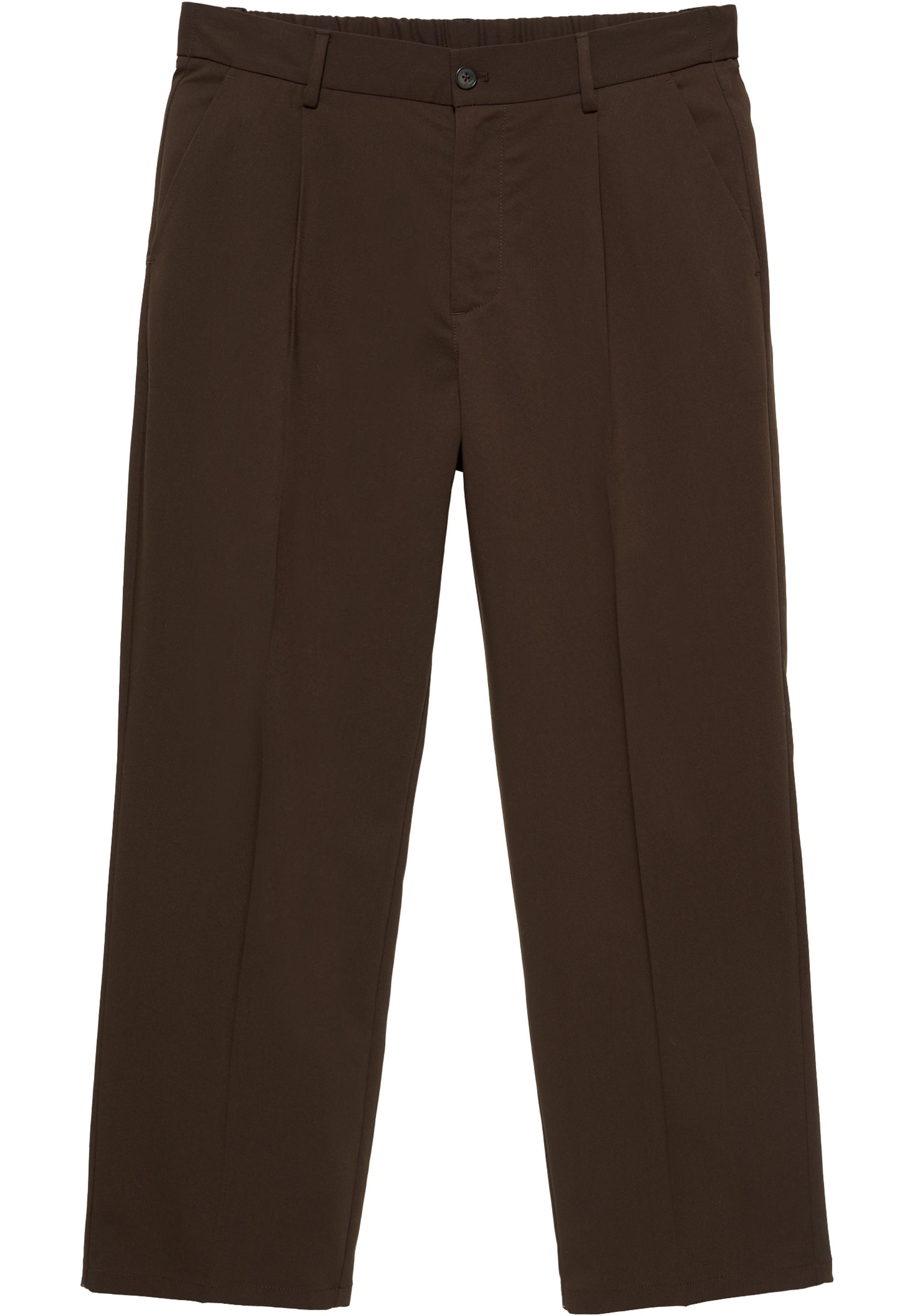 Wide-leg tailored trousers — Chocolate