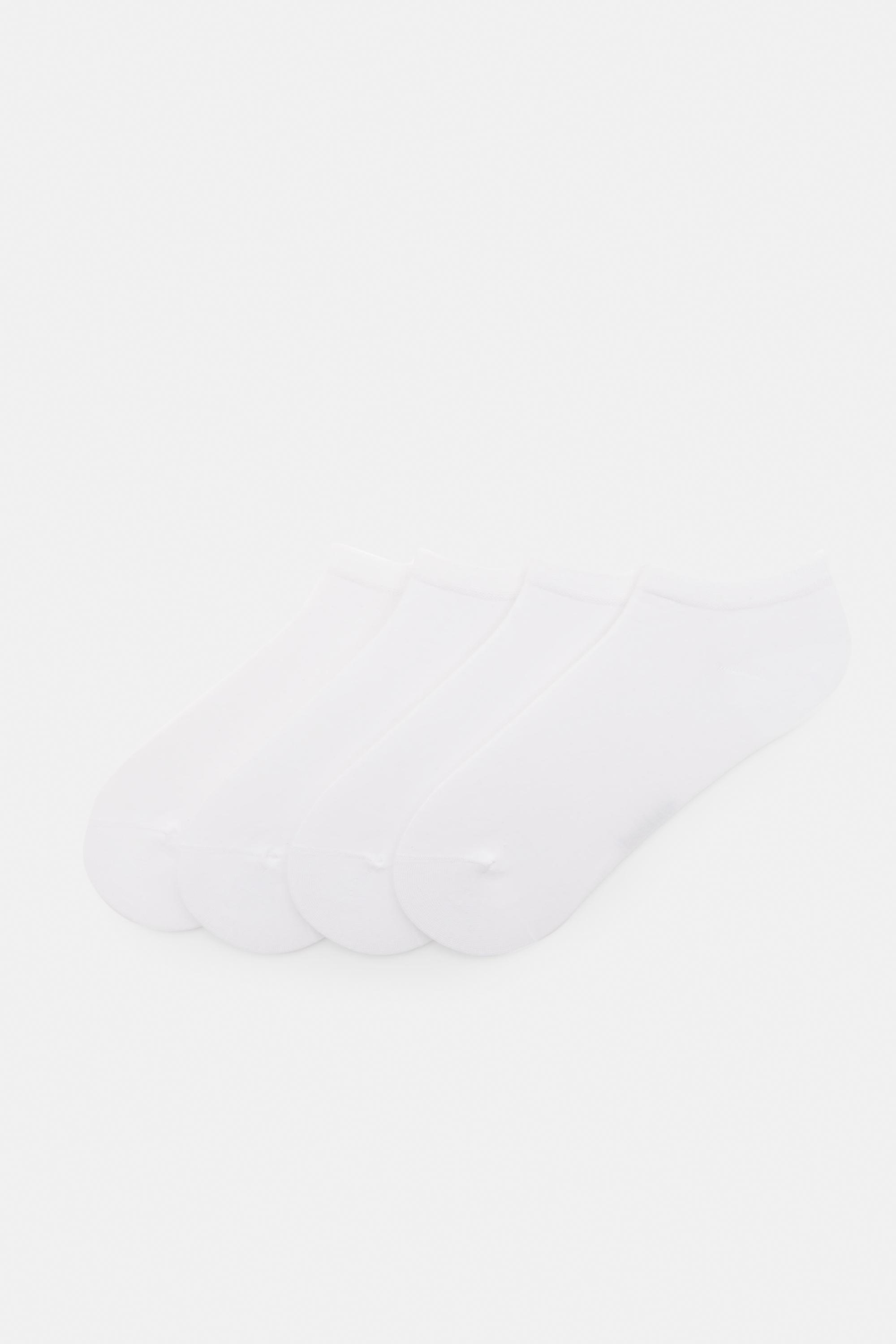 4er-Pack Kurze Weiße Socken