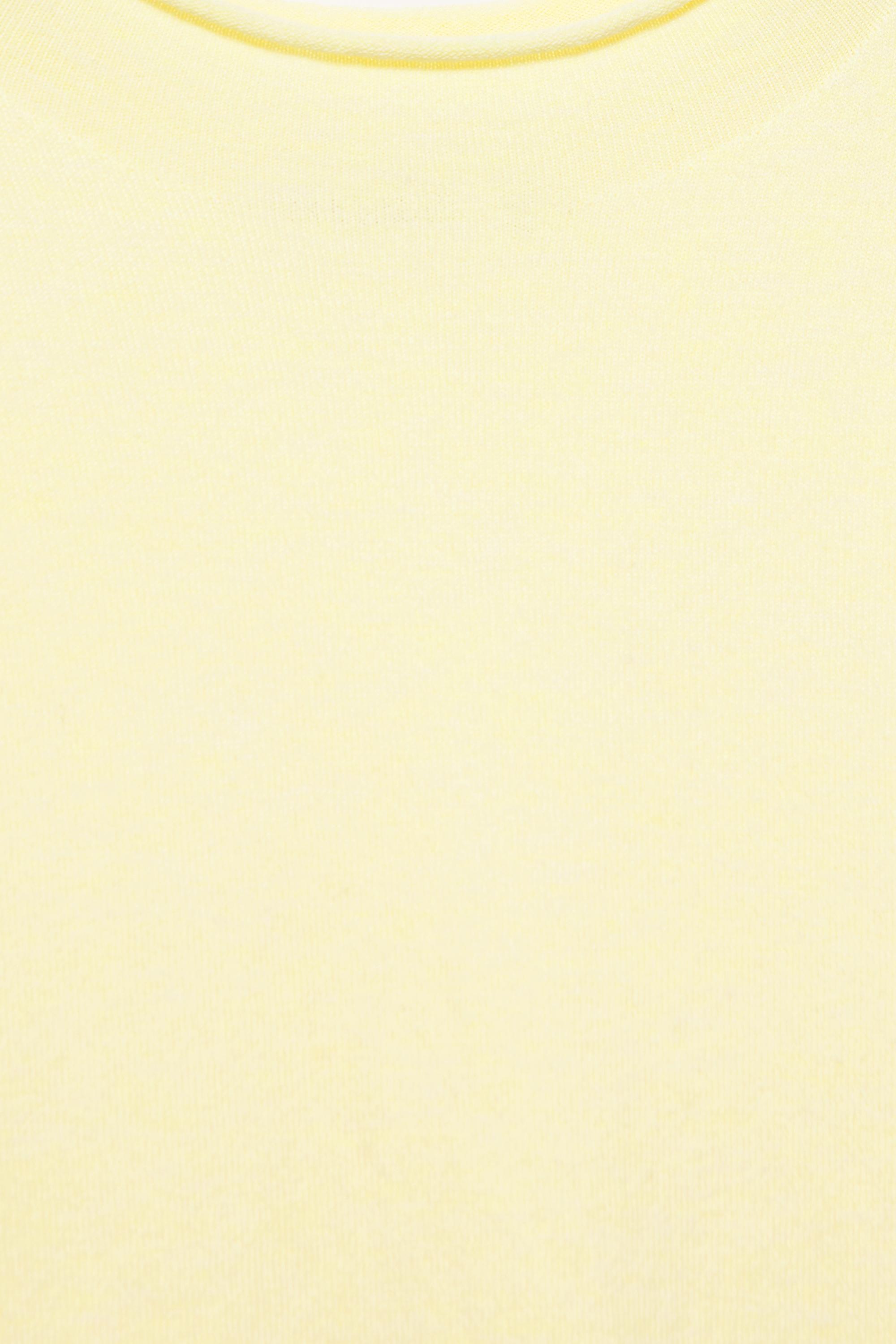 Fine knit short sleeve T-shirt — Yellow