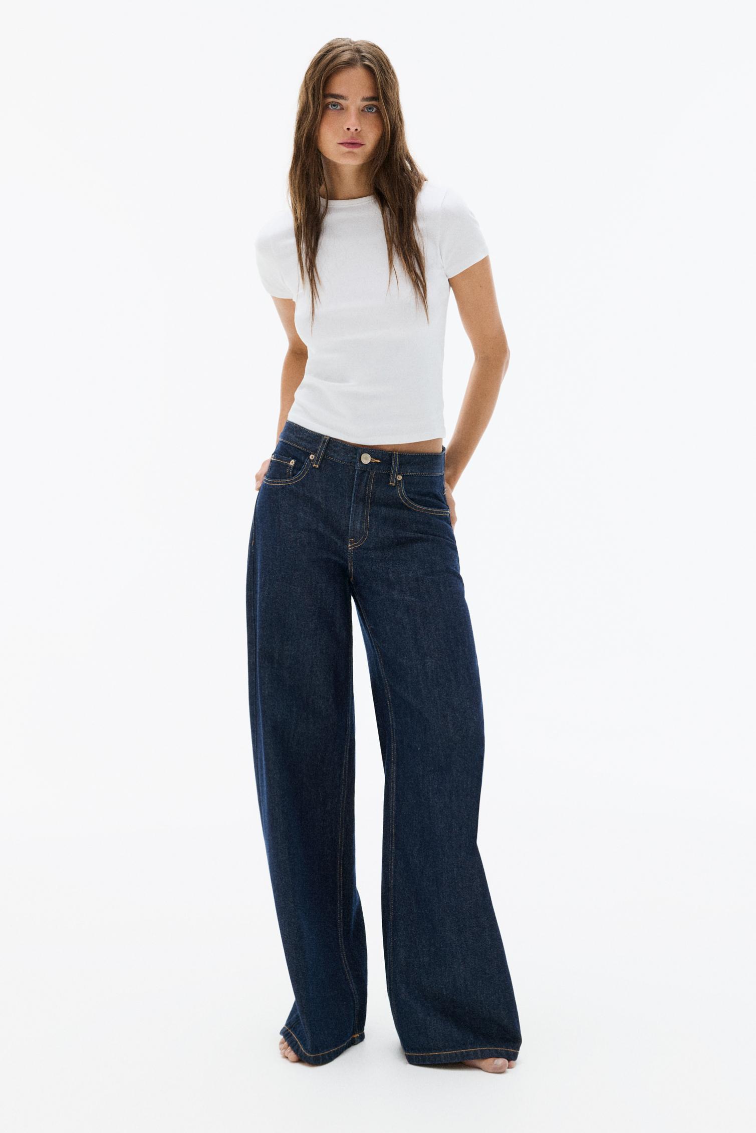 Oversize baggy jeans — Ink blue