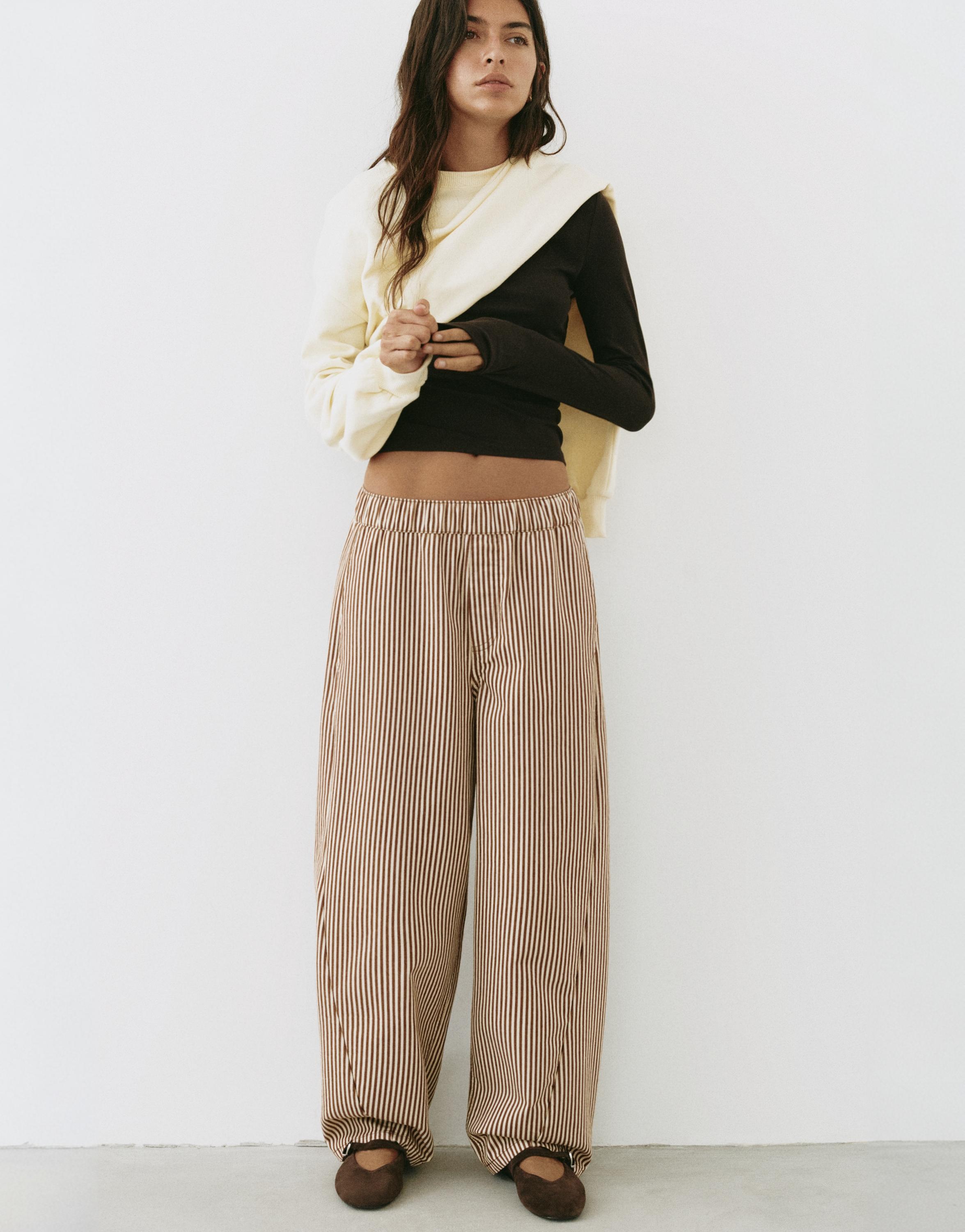 Barrel trousers — Beach sand