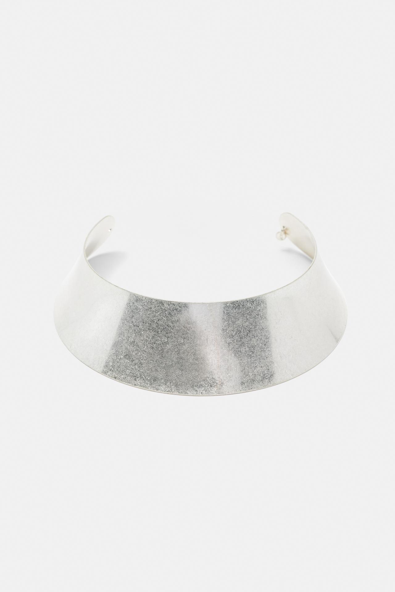 Wide smooth choker — Silver
