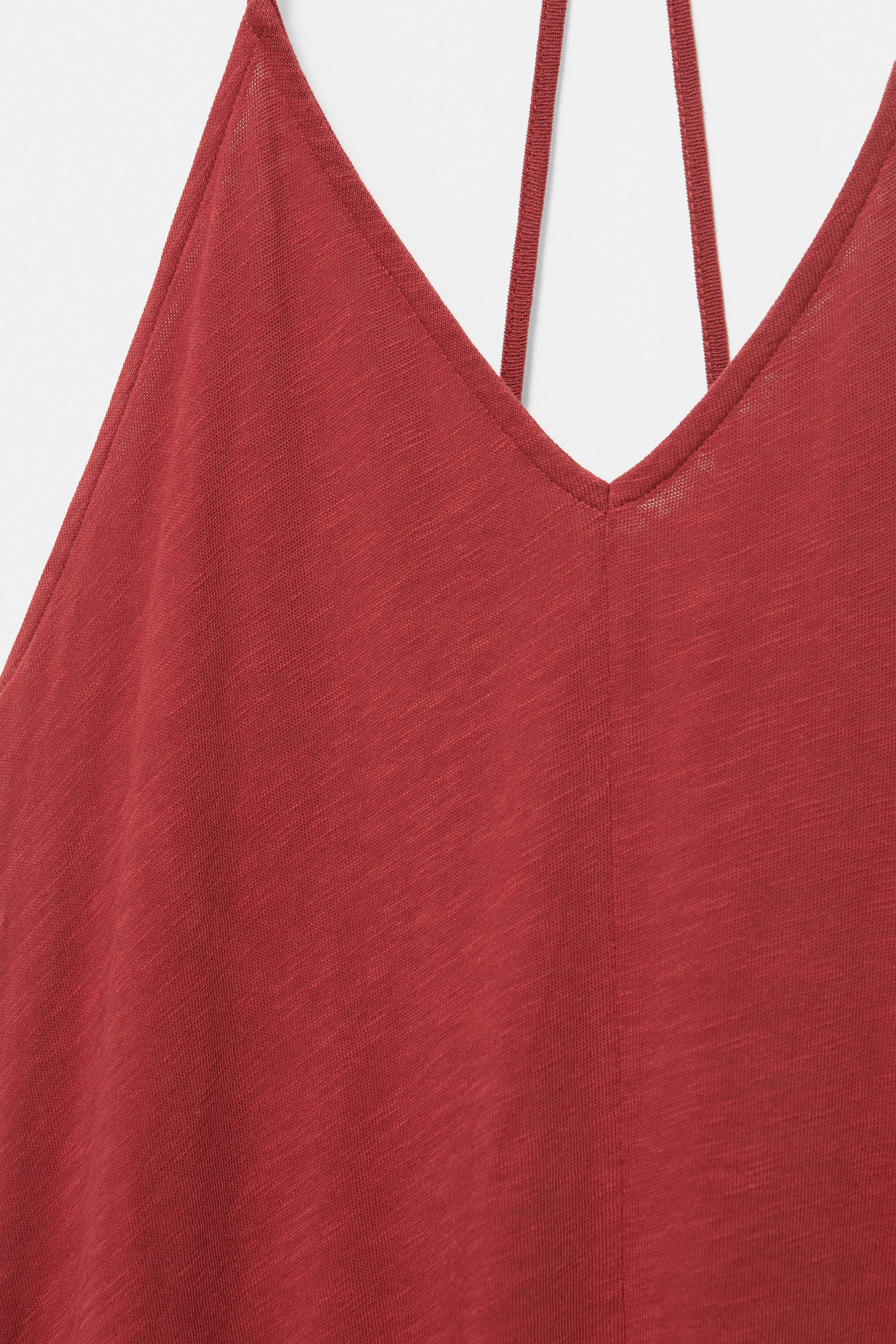 Strappy back midi dress — Russet