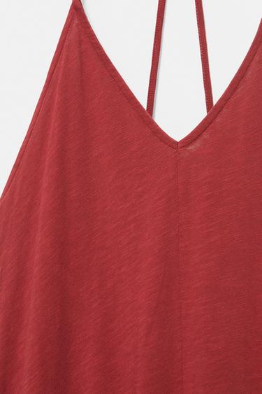 Strappy back midi dress — Russet 9