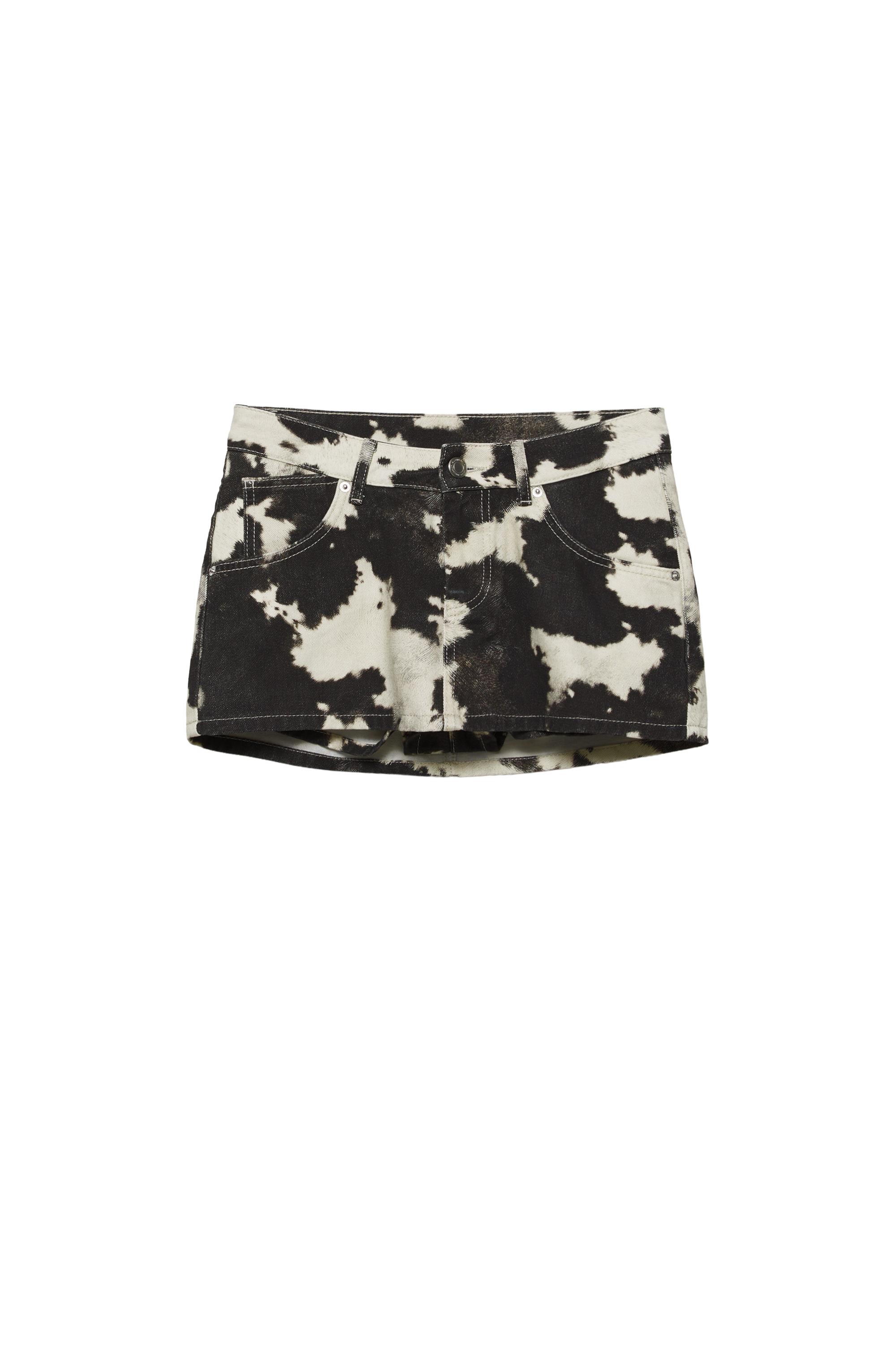 Cow print skort