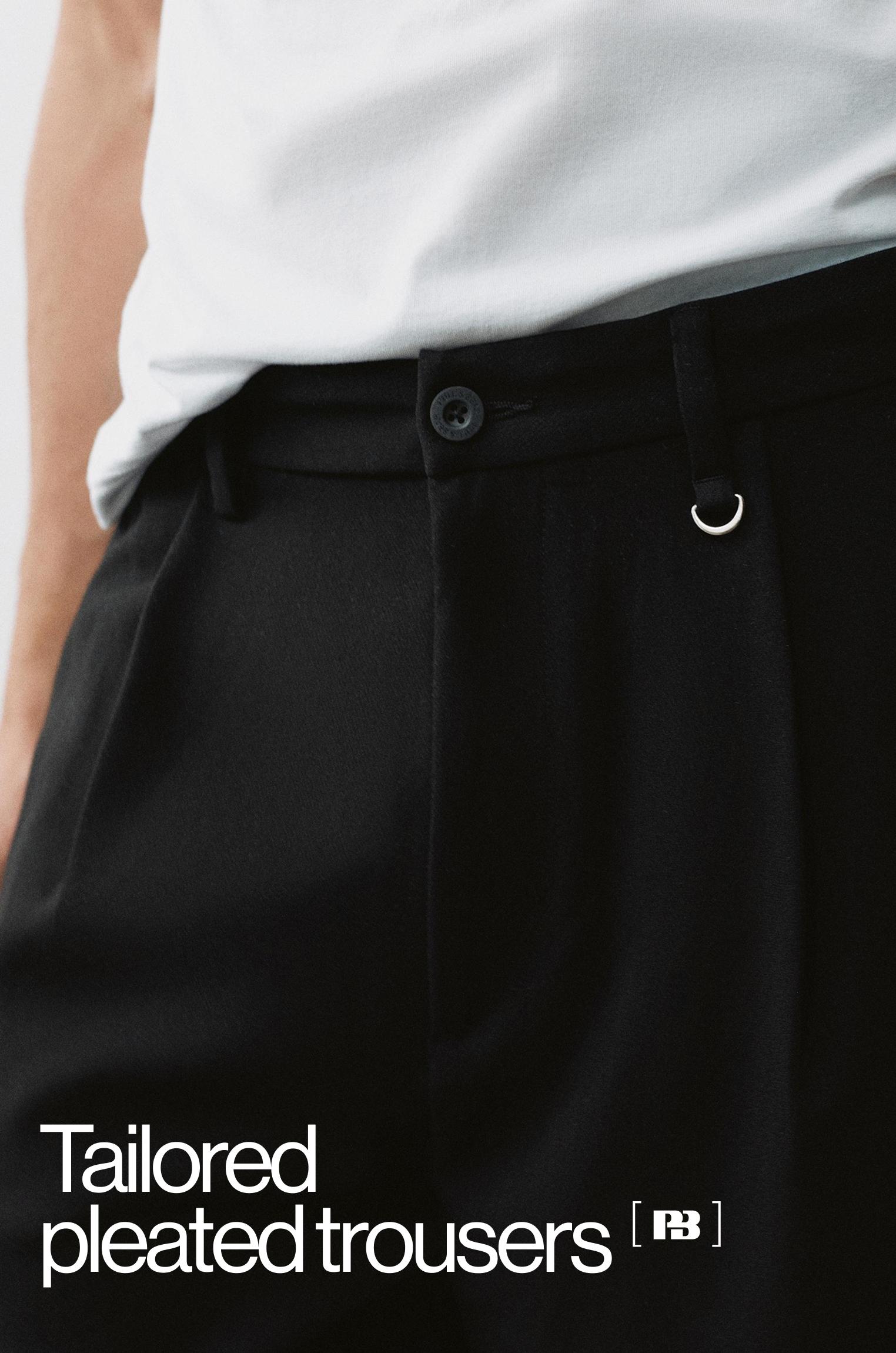 Tailored darted trousers — Black