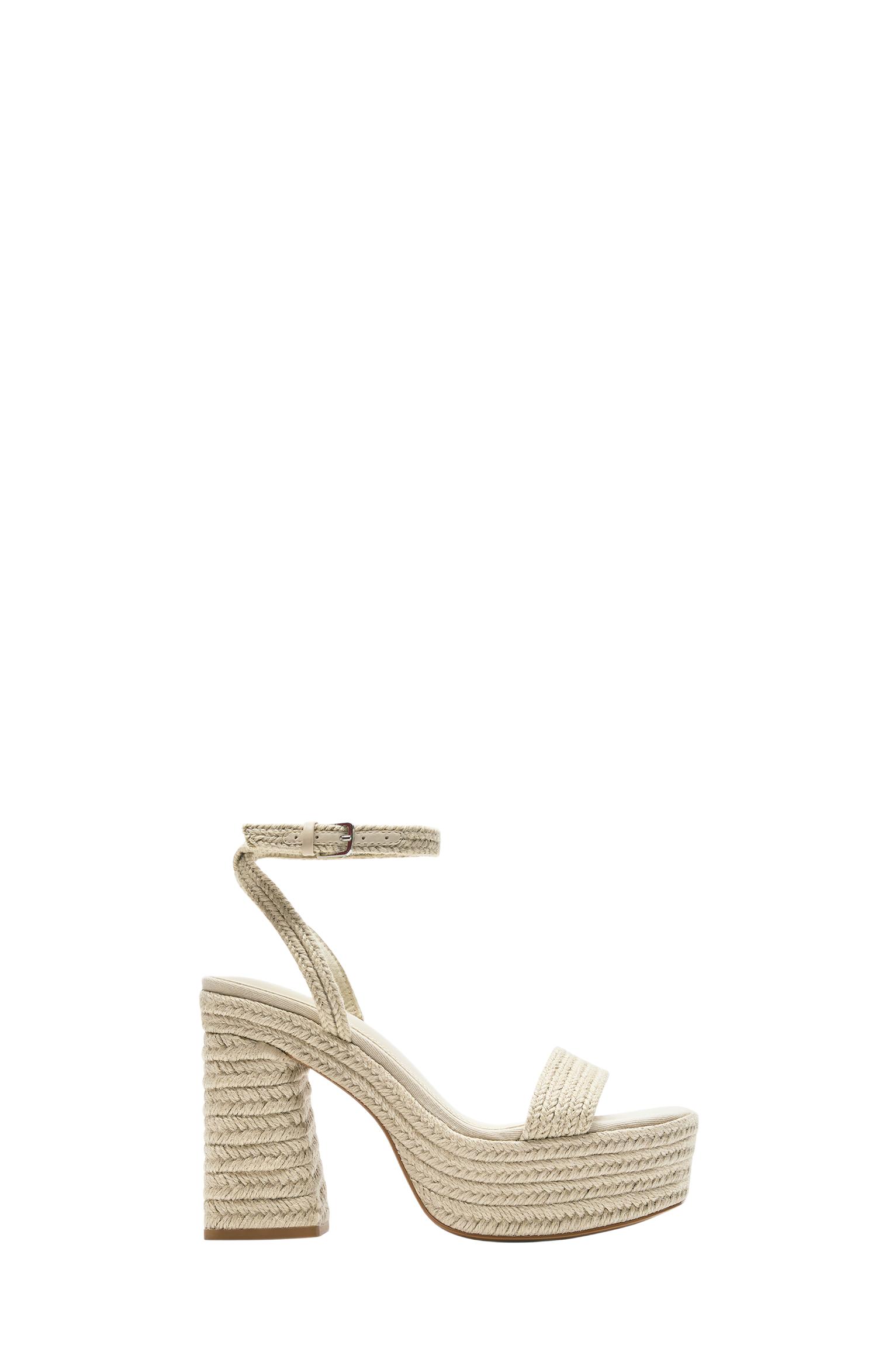 Platform high-heel sandals — Beige