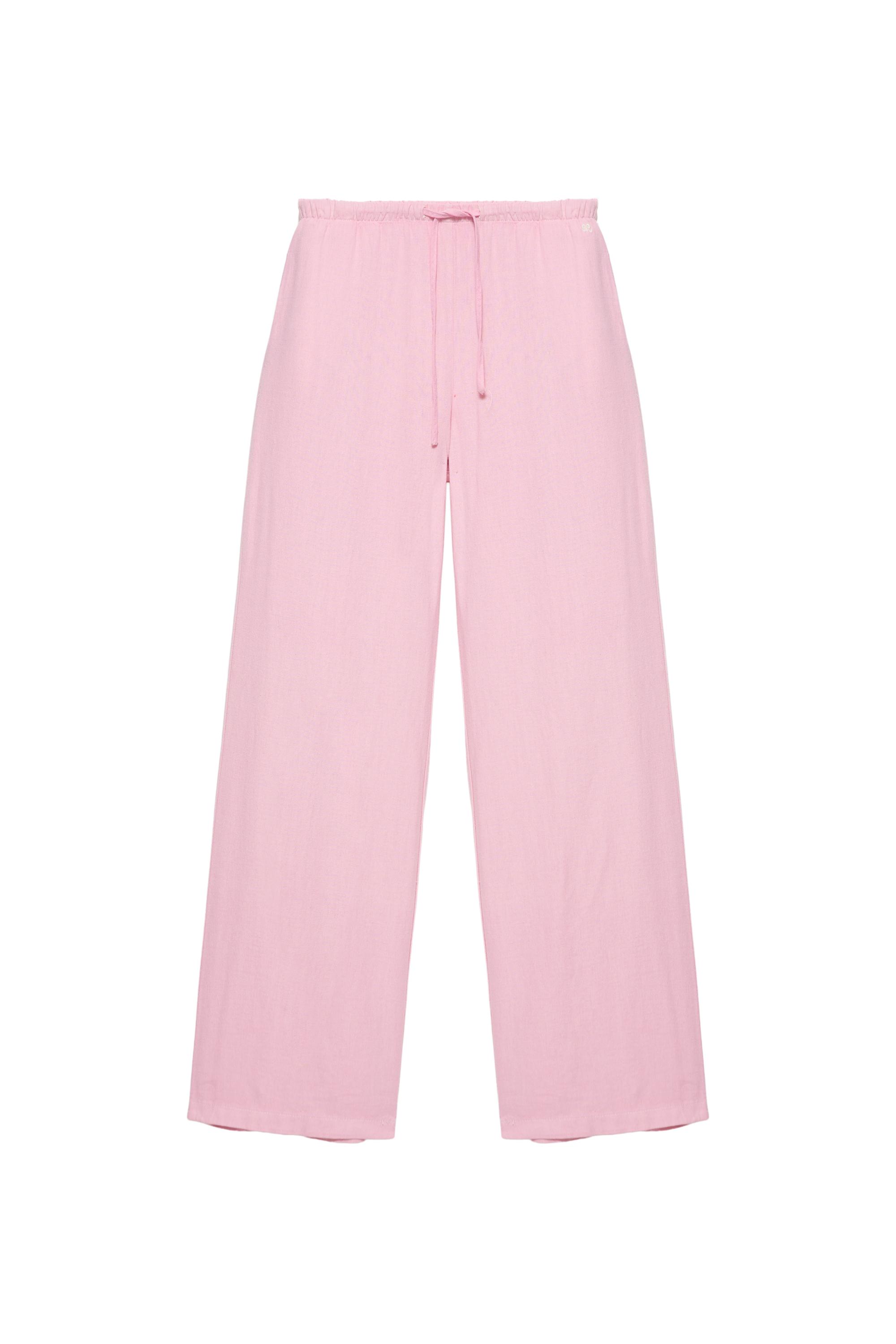 Pantalón jogger con lino