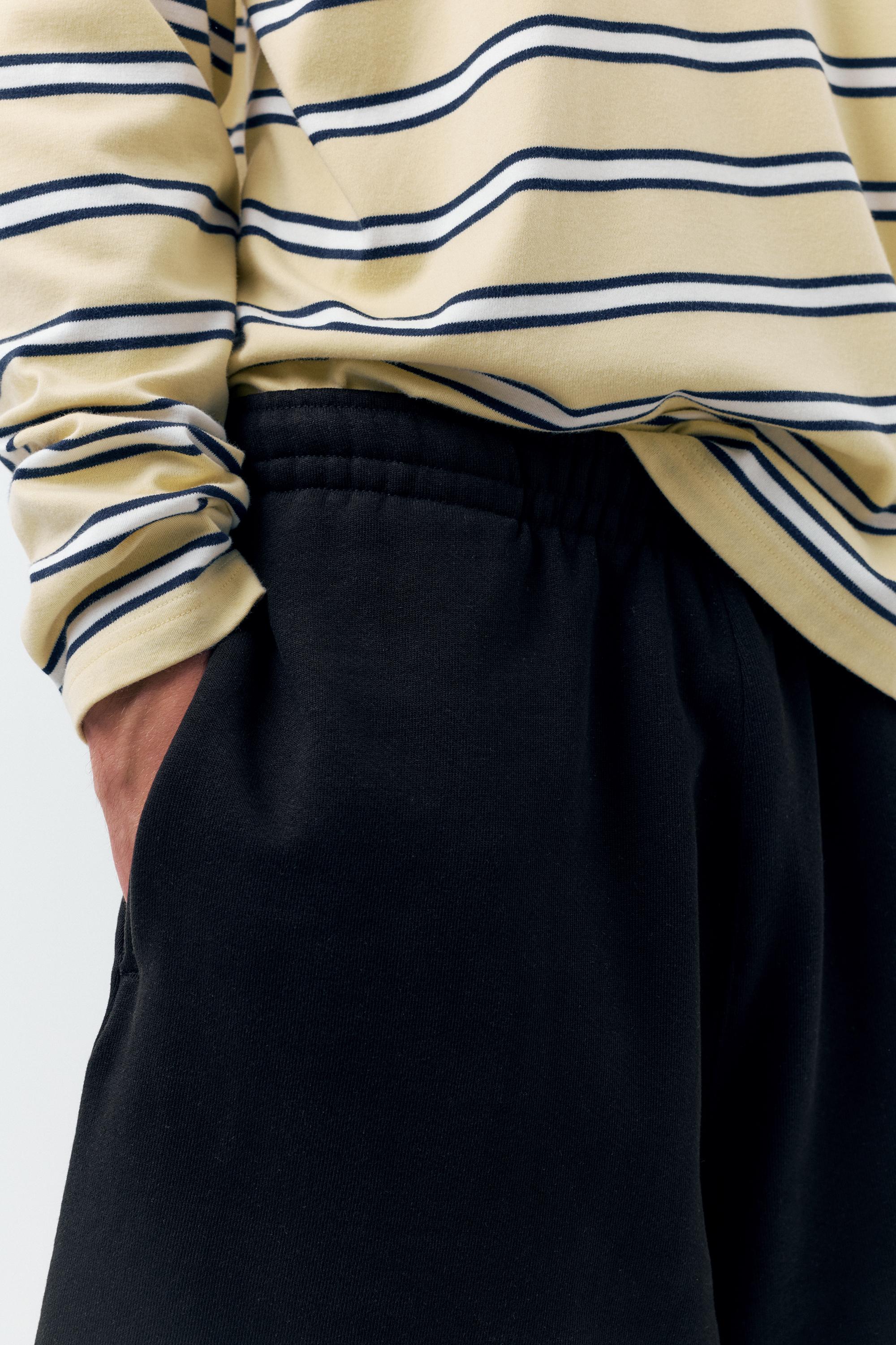 Wide leg jogger bermuda - Görsel 5