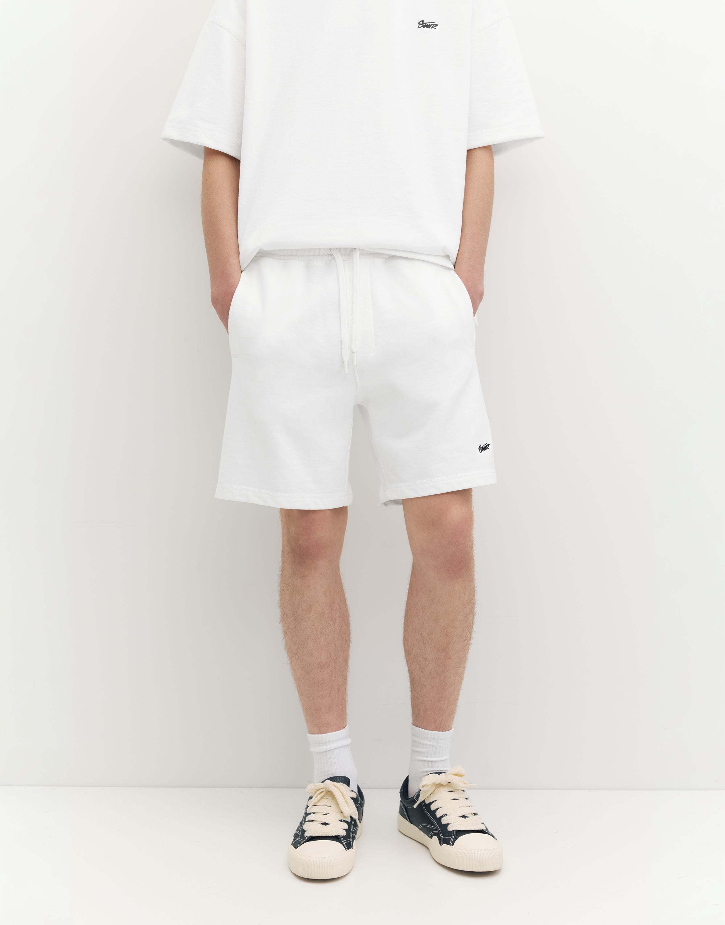 STWD jogger Bermuda shorts — White