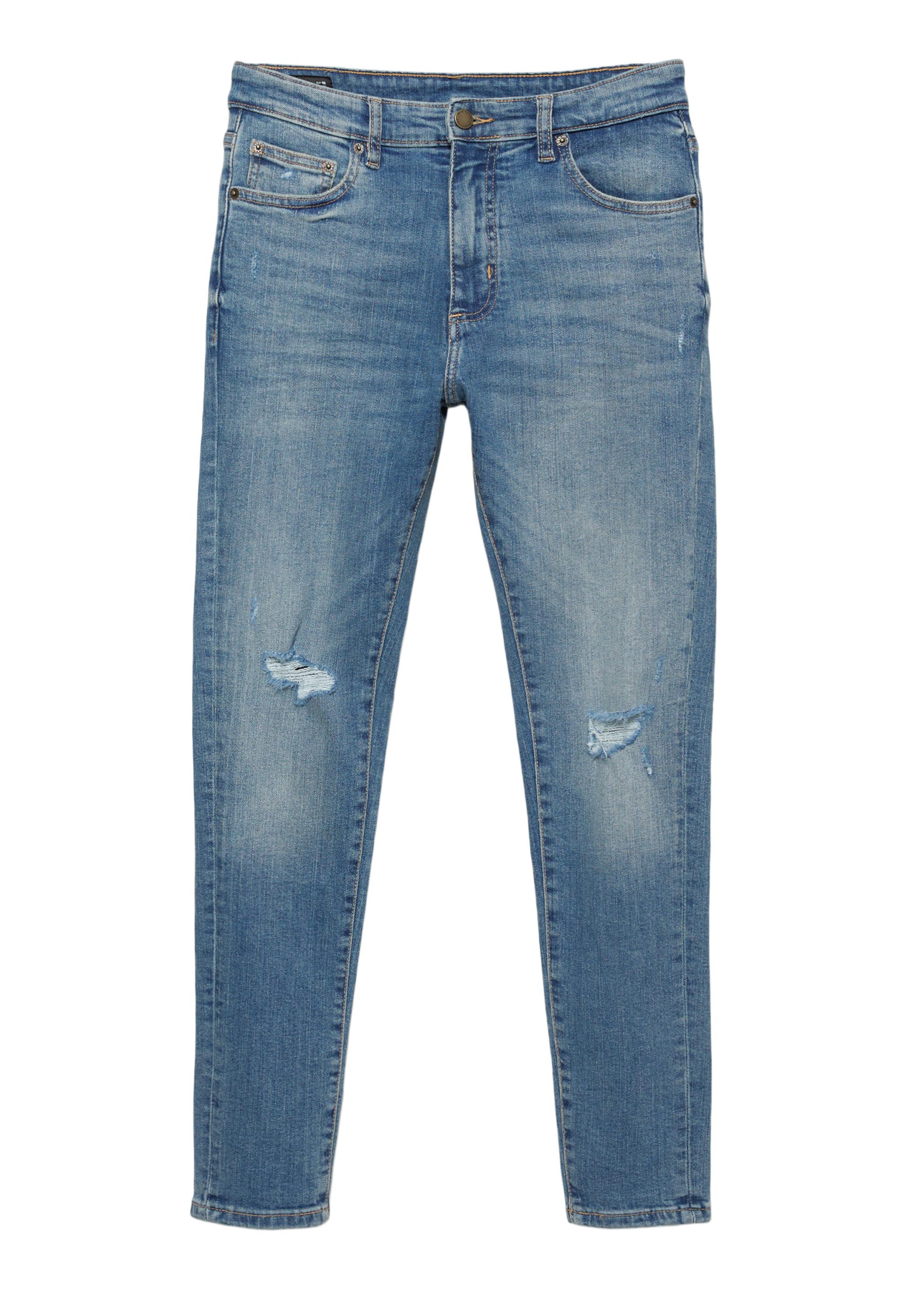 Ripped skinny jeans — Medium blue