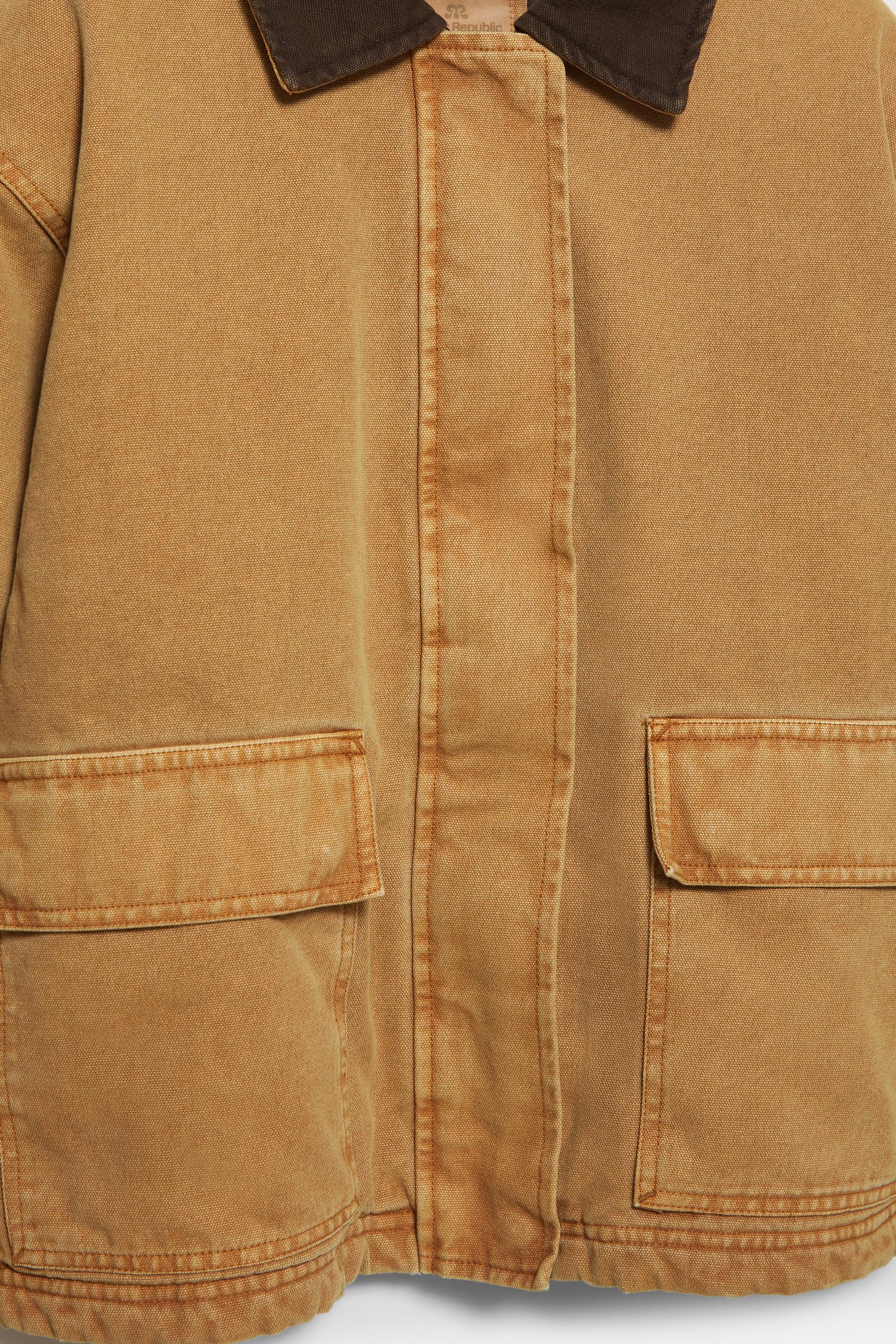 Combined collar jacket — Ocher