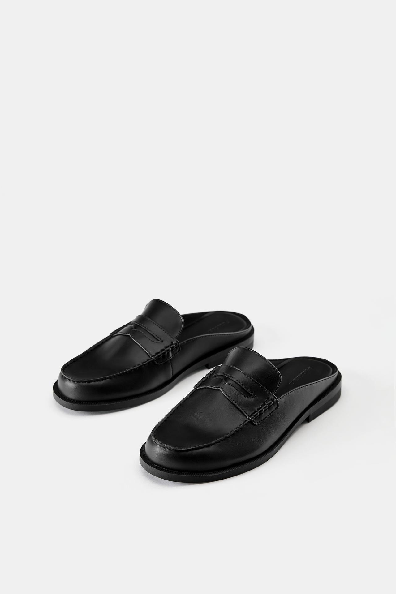 Slingback loafers — Black