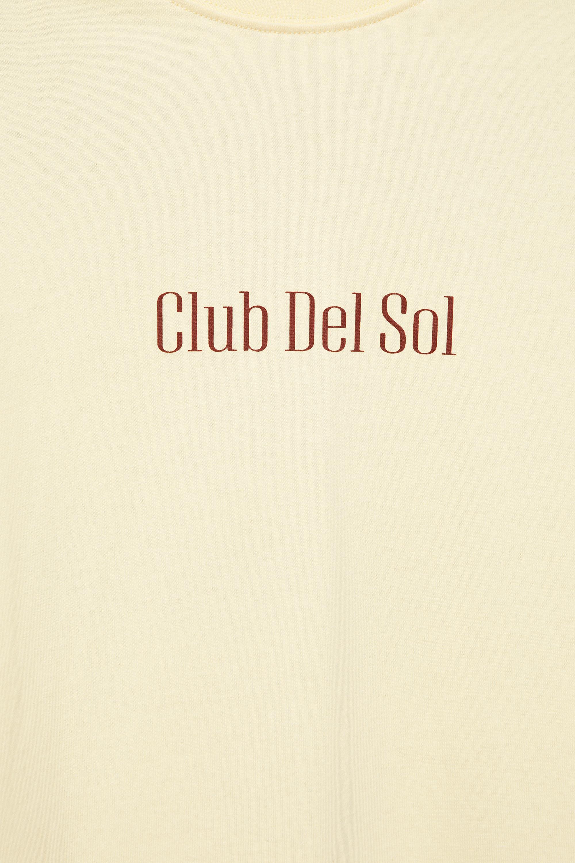Oversize T-shirt with graphic — Yellow