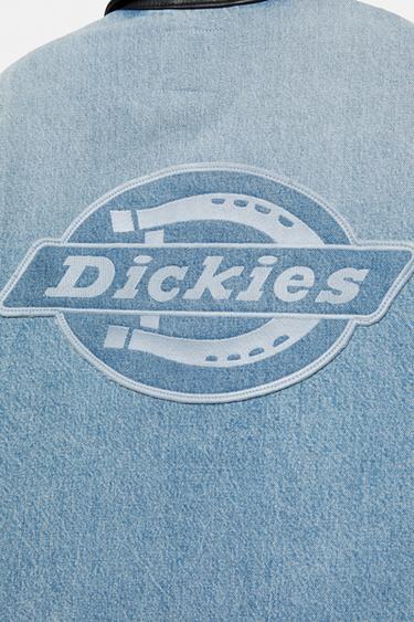 Dickies leather collar denim jacket — Medium blue 5