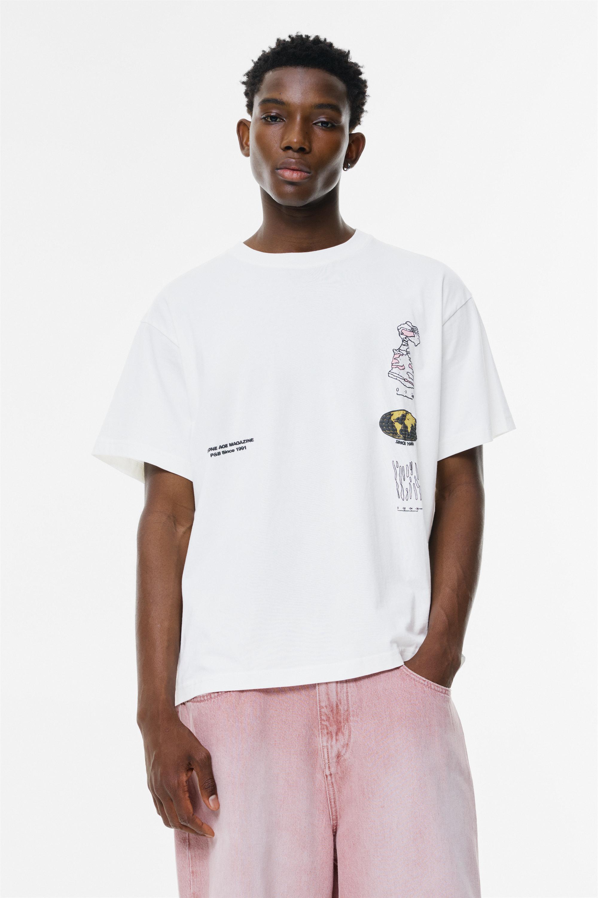 T-Shirt Mit Mineralien-Grafik