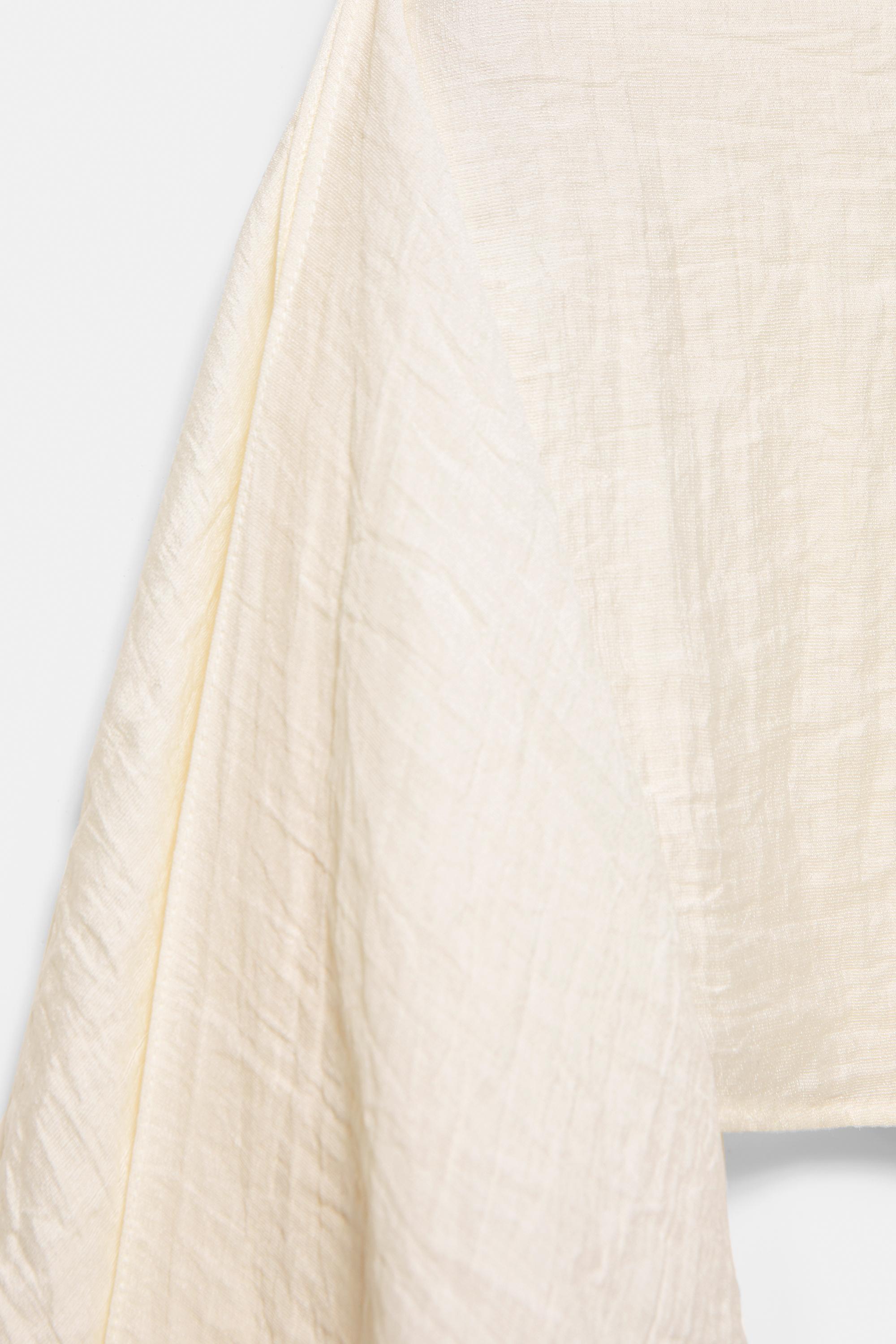 Draped chiffon mini skirt — Ice