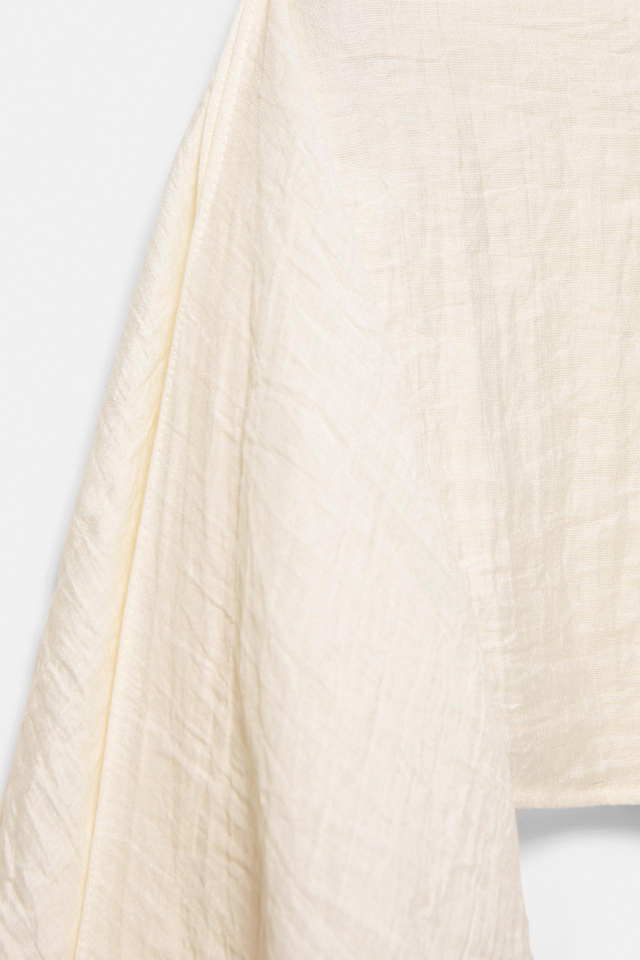 Draped chiffon mini skirt — Ice