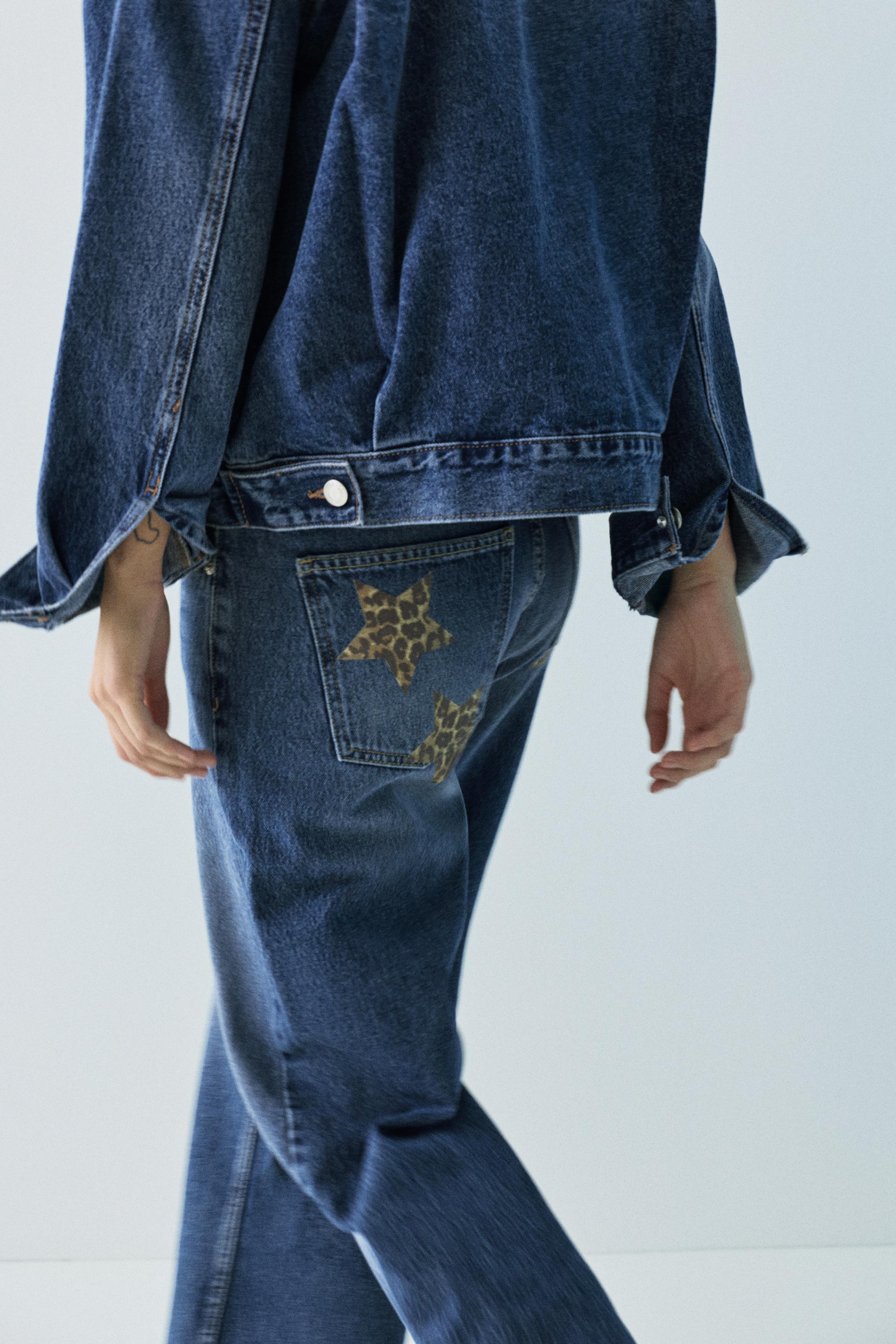 Yıldız detaylı straight fit jean - Görsel 58