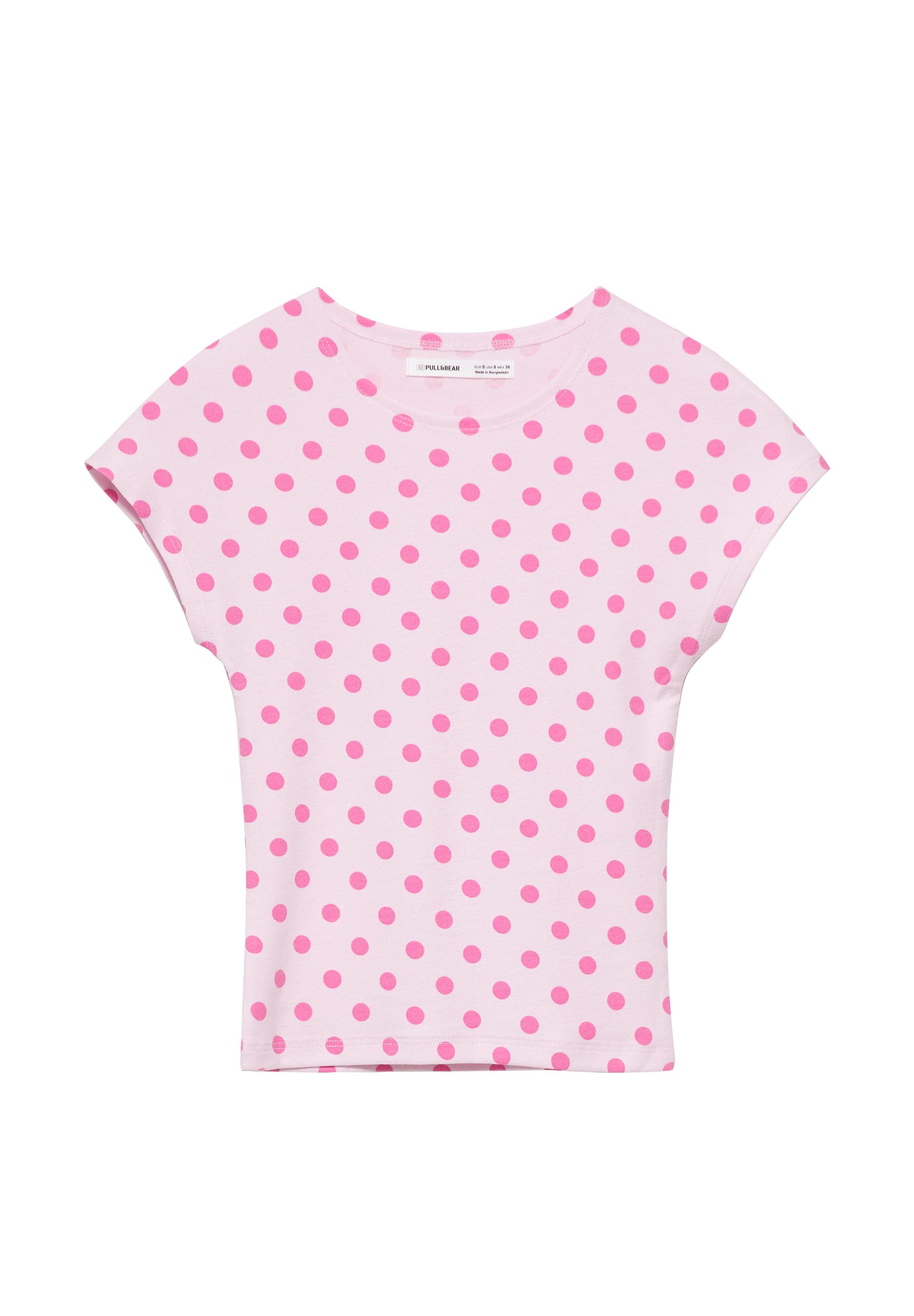 Fitted short sleeve T-shirt — Pastel pink