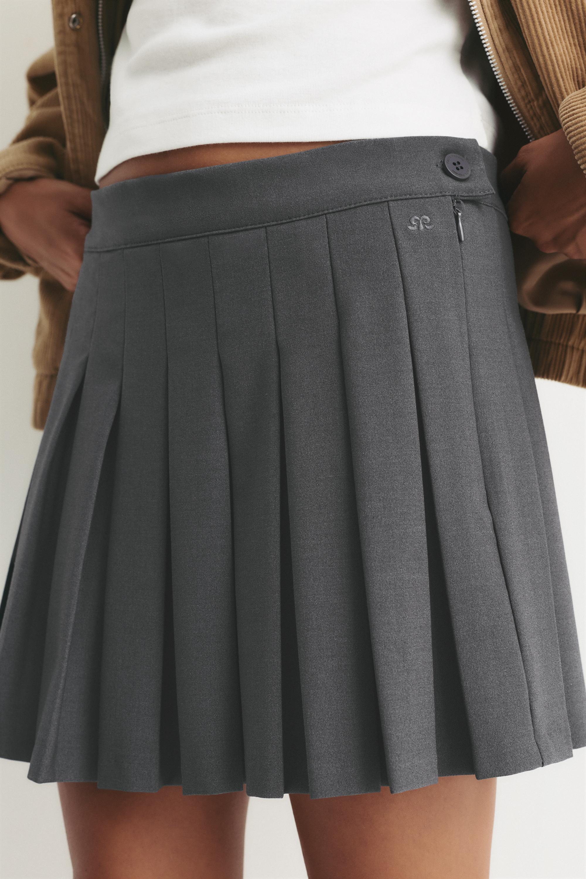 Pliseli mini etek - Görsel 17