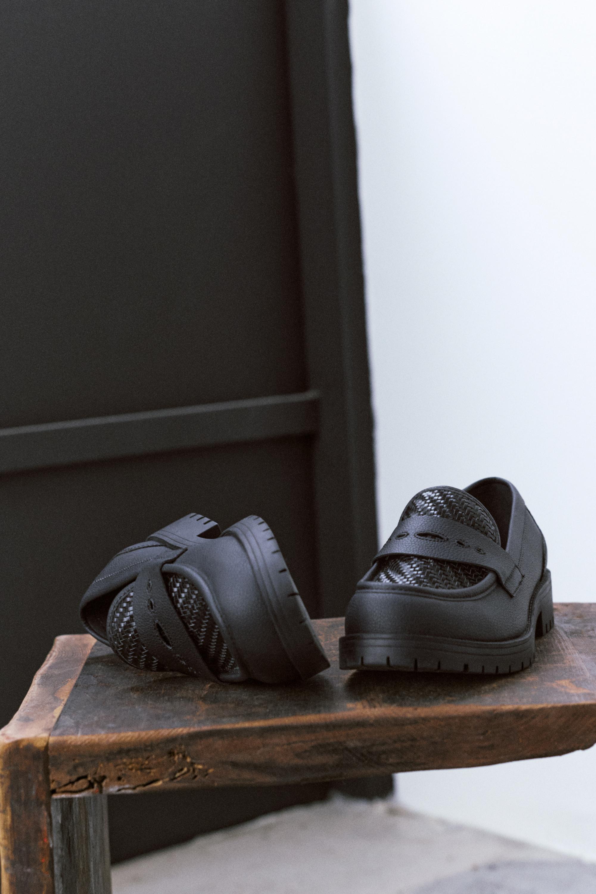 Braided STWD loafers — Black