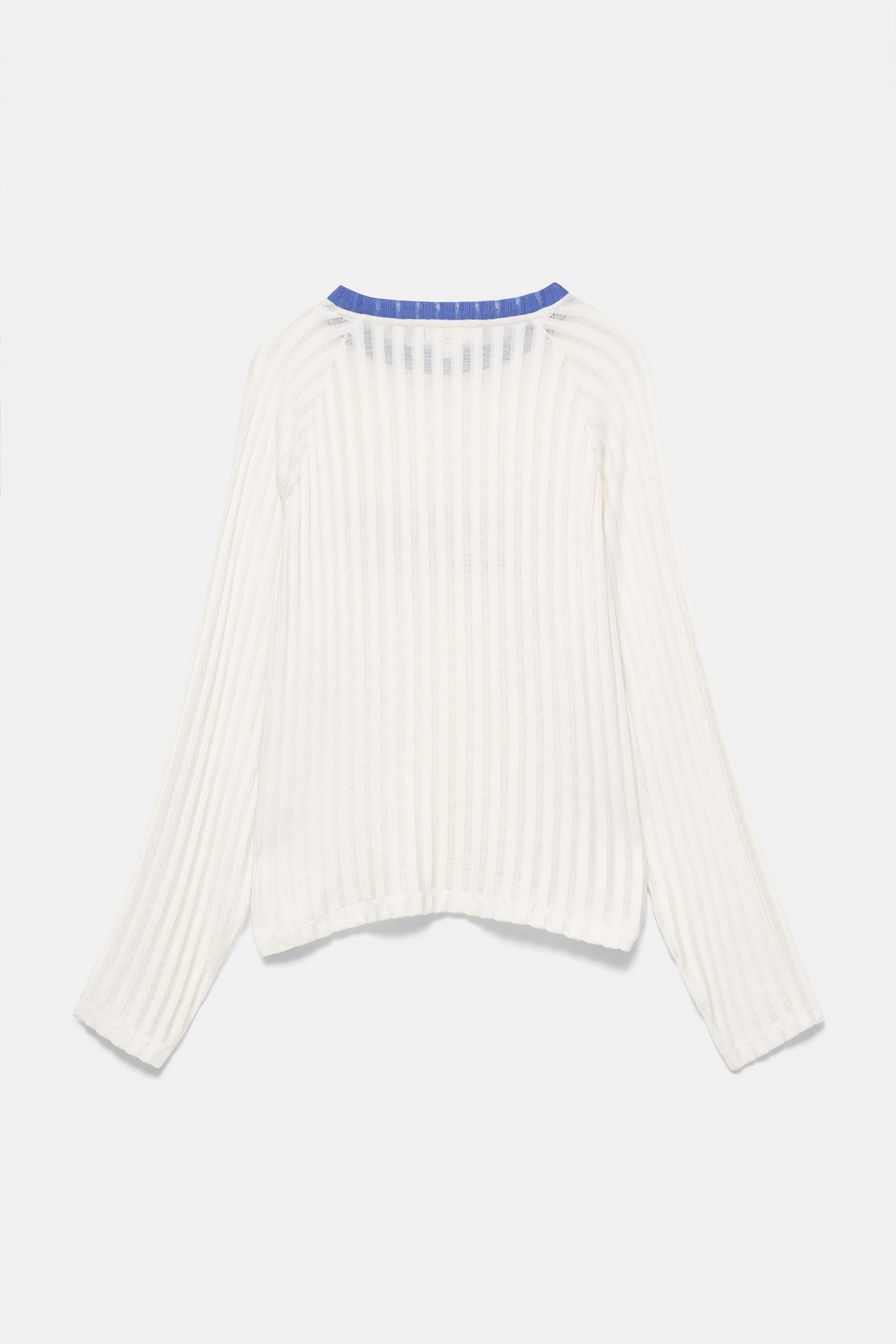 Pull&Bear Grafik örgü tişört görsel 4