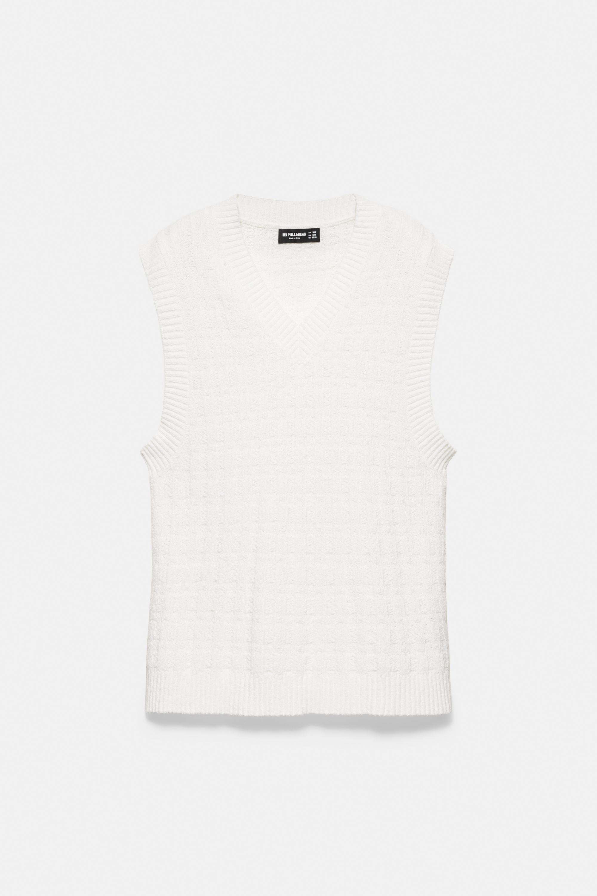 Bouclé vest — Bright white