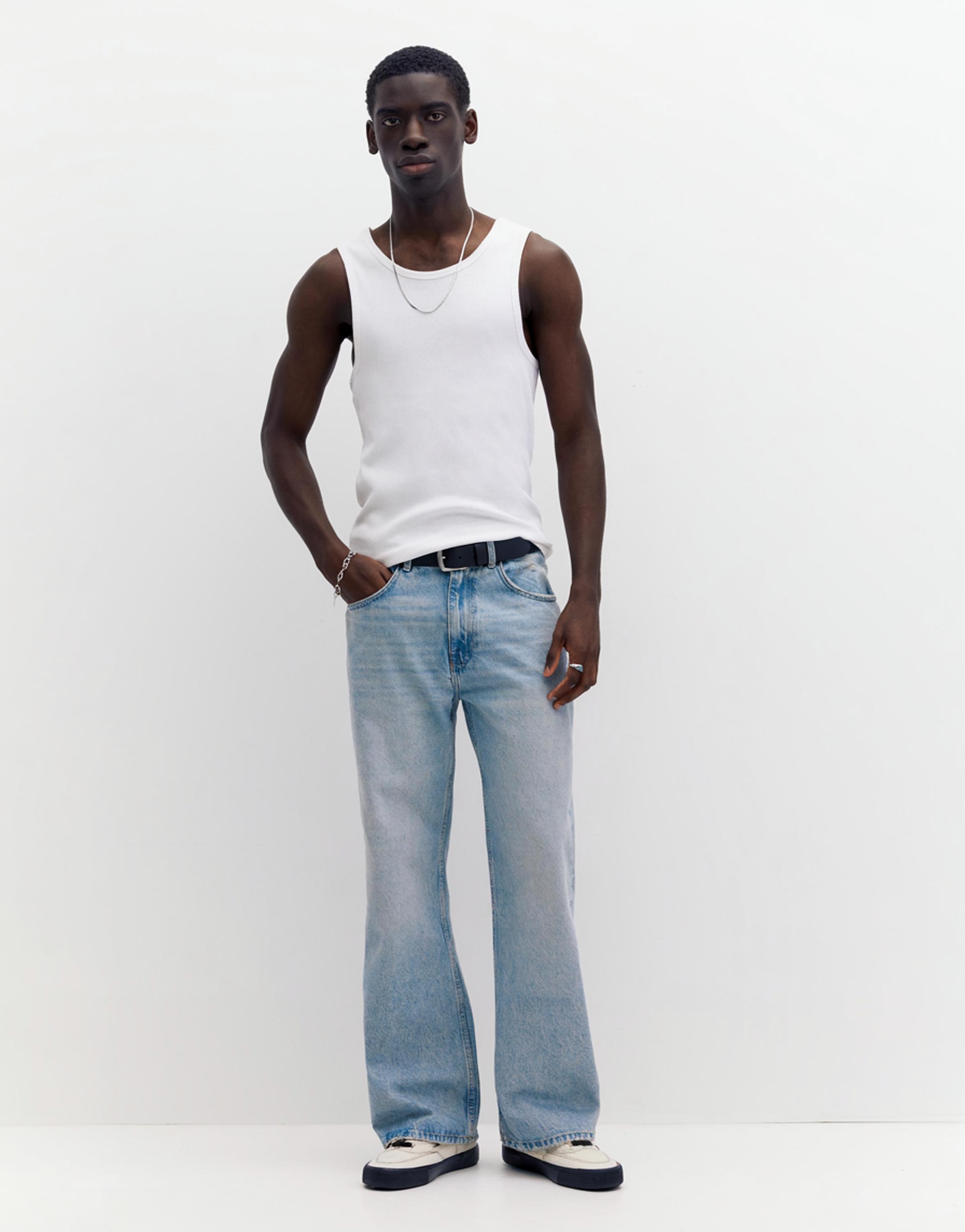 Ribbed tank top — White