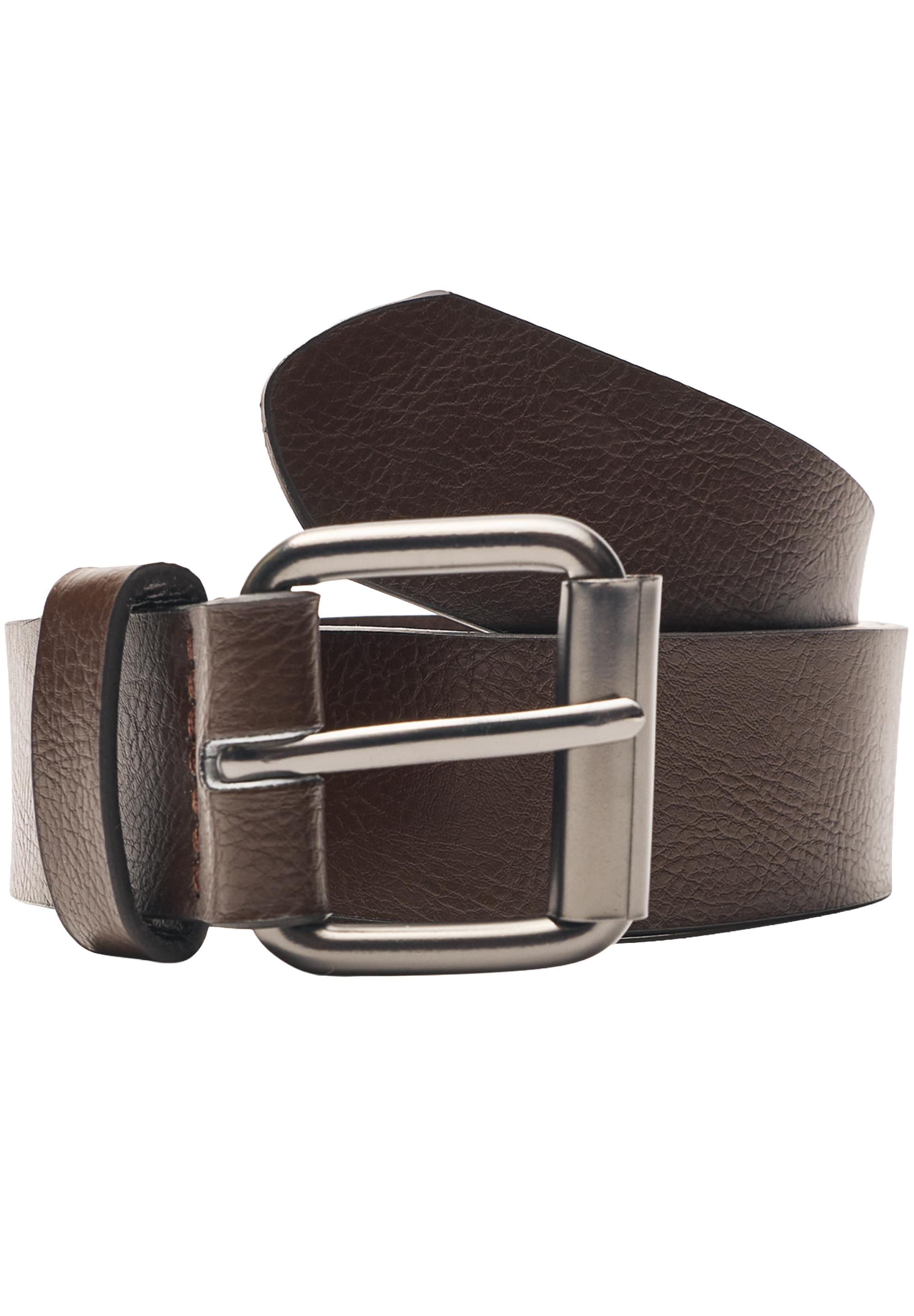 Leather effect belt — Brown