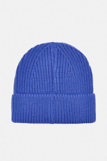 Chunky knit beanie — Deep blue 4