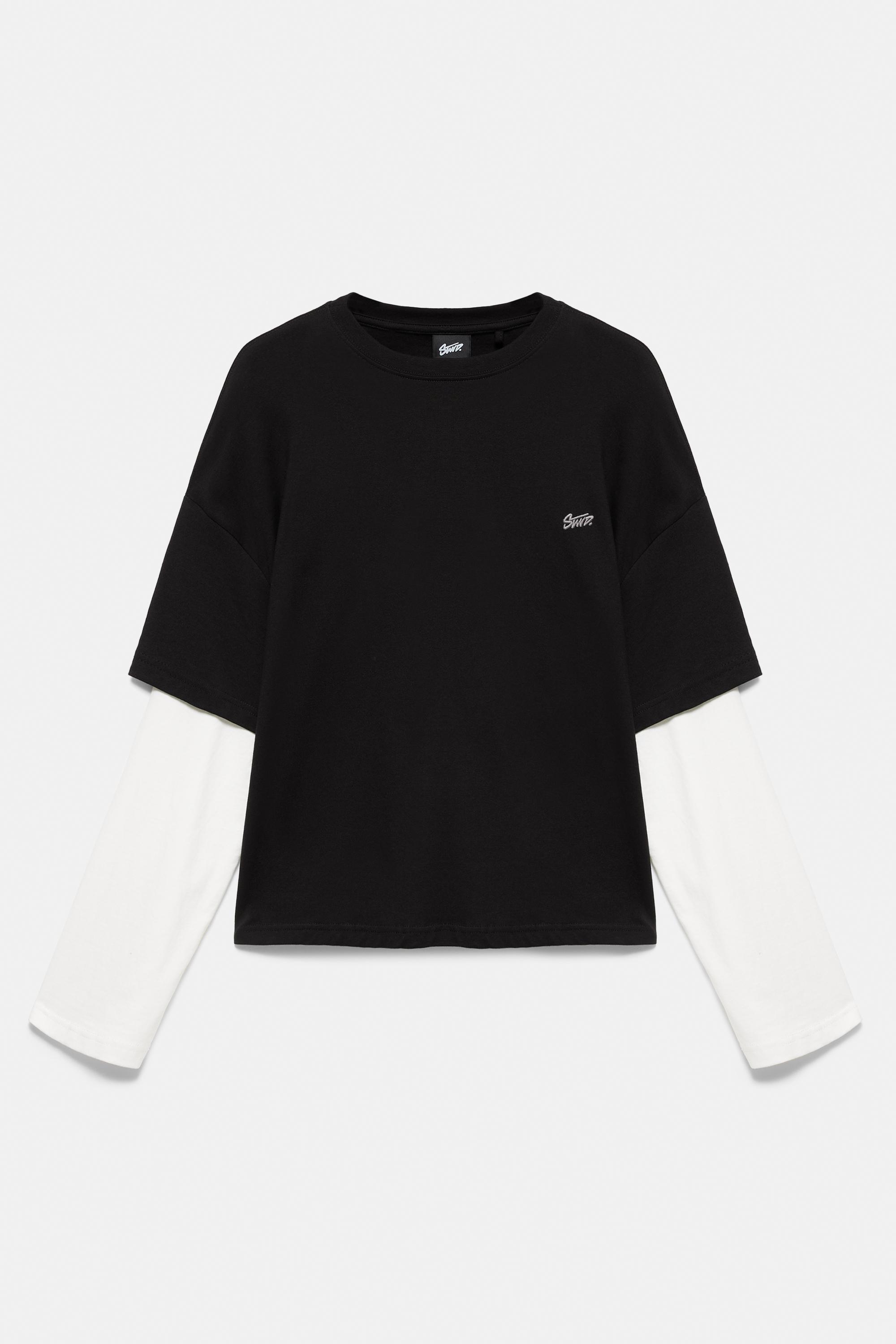 Double sleeve T-shirt — Black