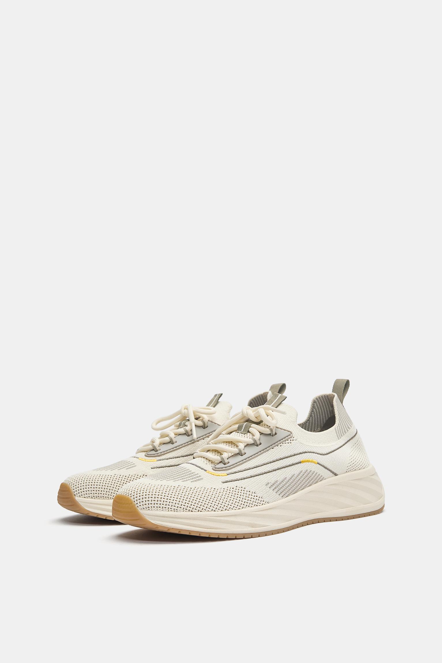 Fabric trainers — Ecru